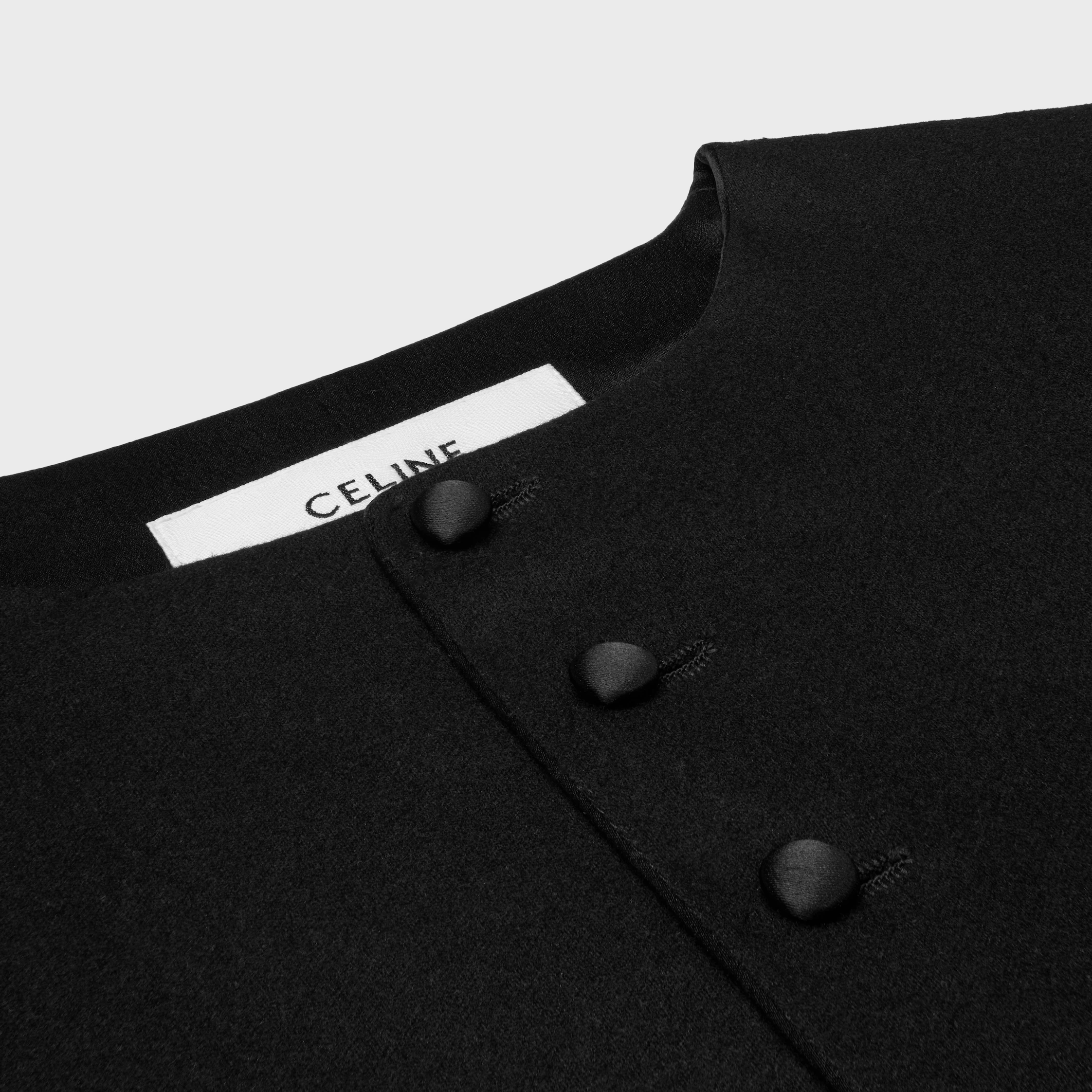 chaqueta de cardigan en franela de cashmere