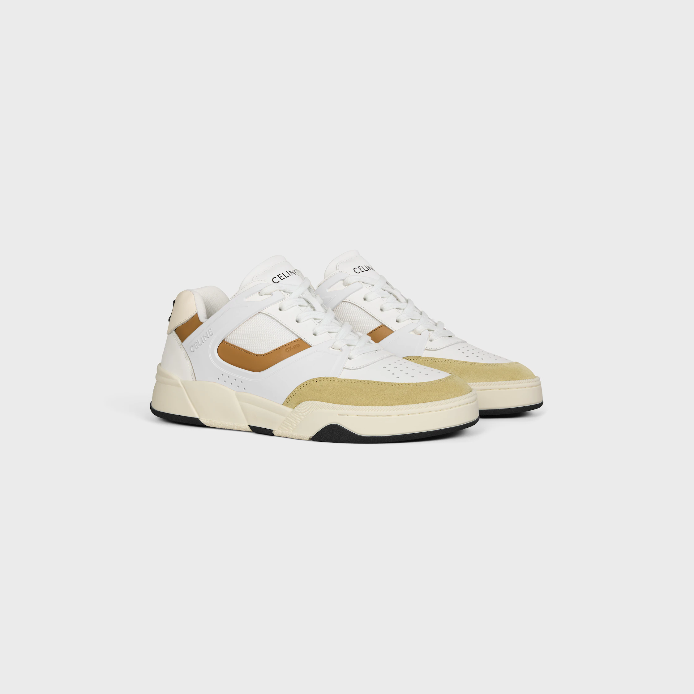 ZAPATILLA CT-09 DE CUERO DE VACUNO, CUERO DE VACUNO NAPPA Y MALLA