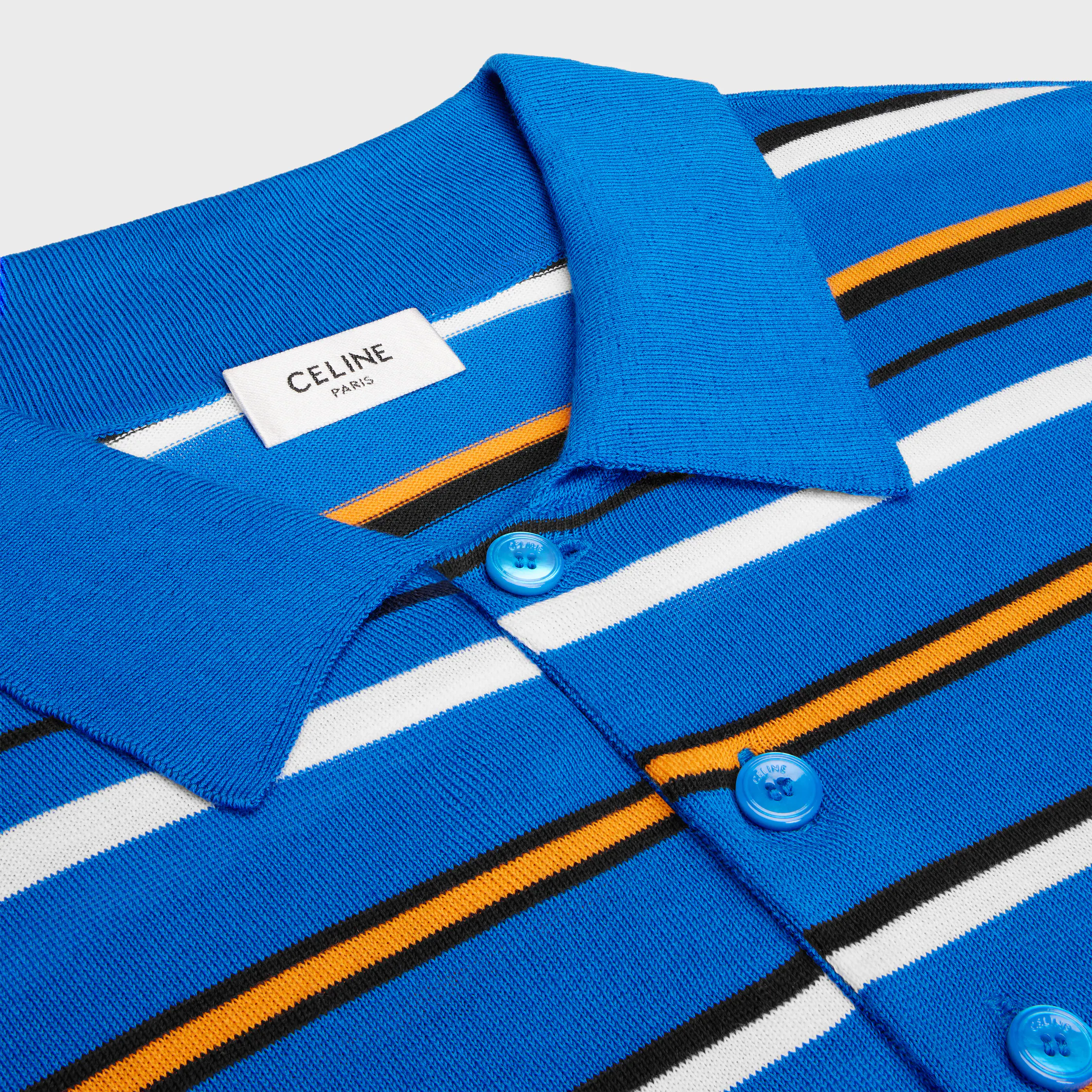 jersey de polo de manga corta en algodón fino
