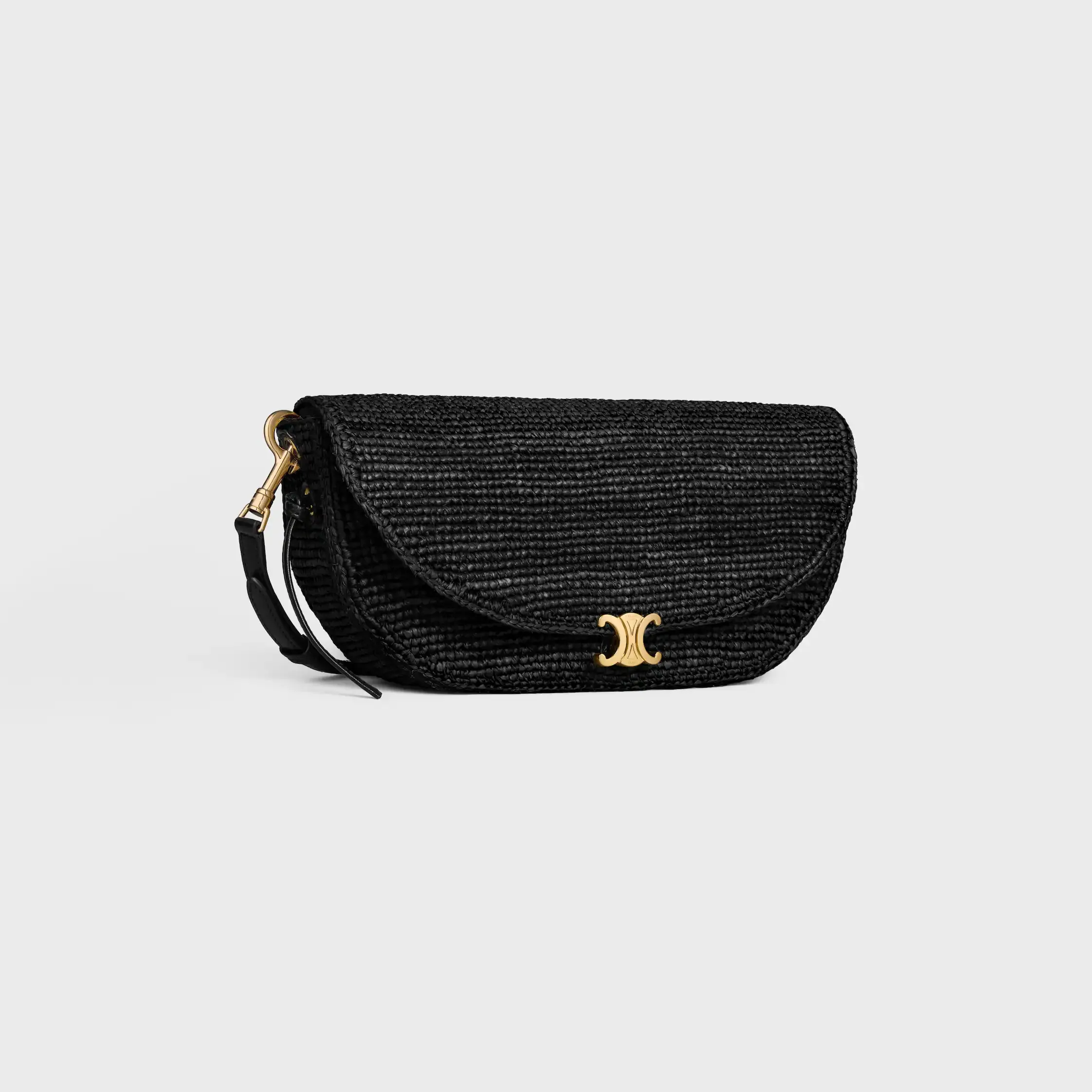 LITTLE HALFMOON SOFT TRIOMPHE EN Raffia y piel de cordero