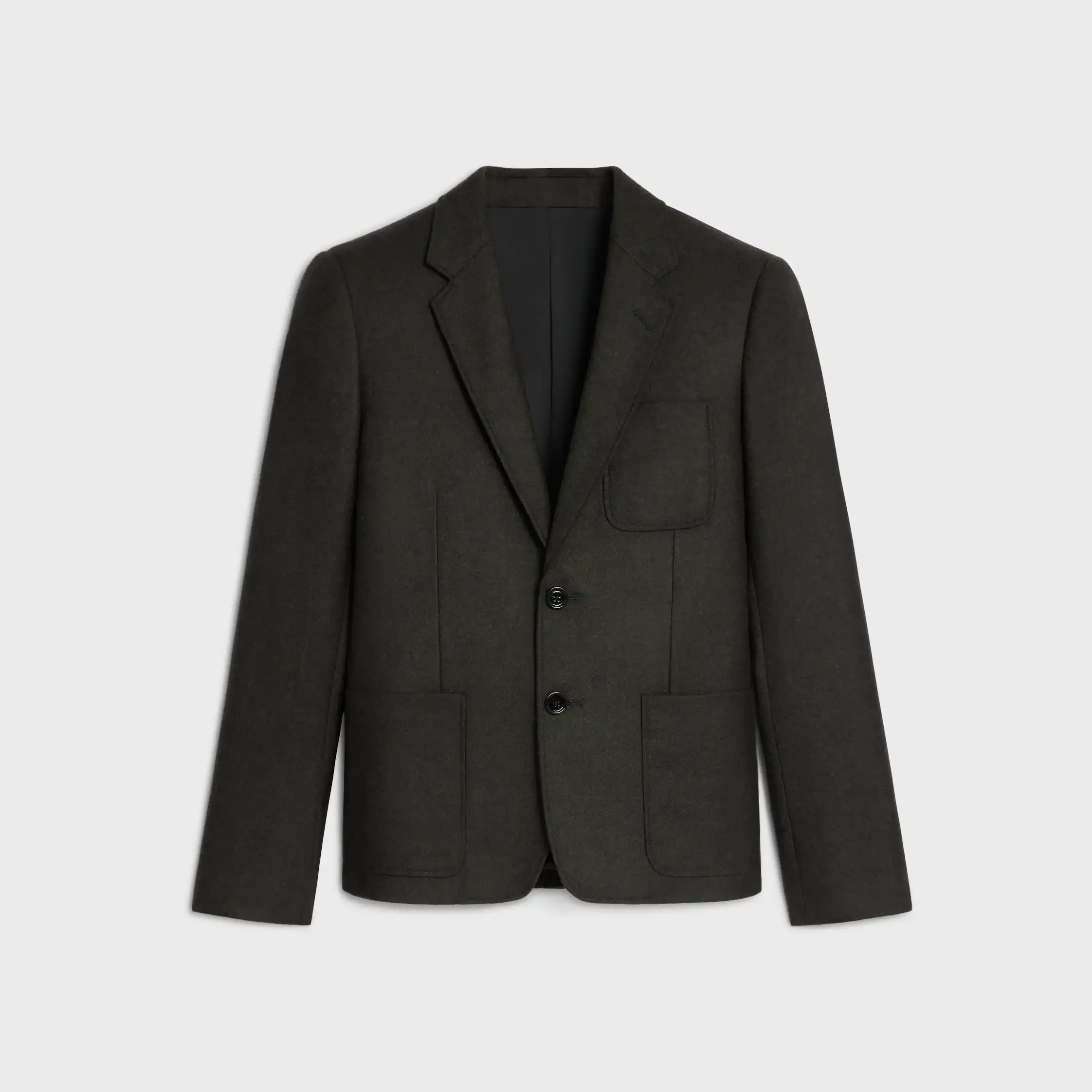 chaqueta corta de franela de cachemira