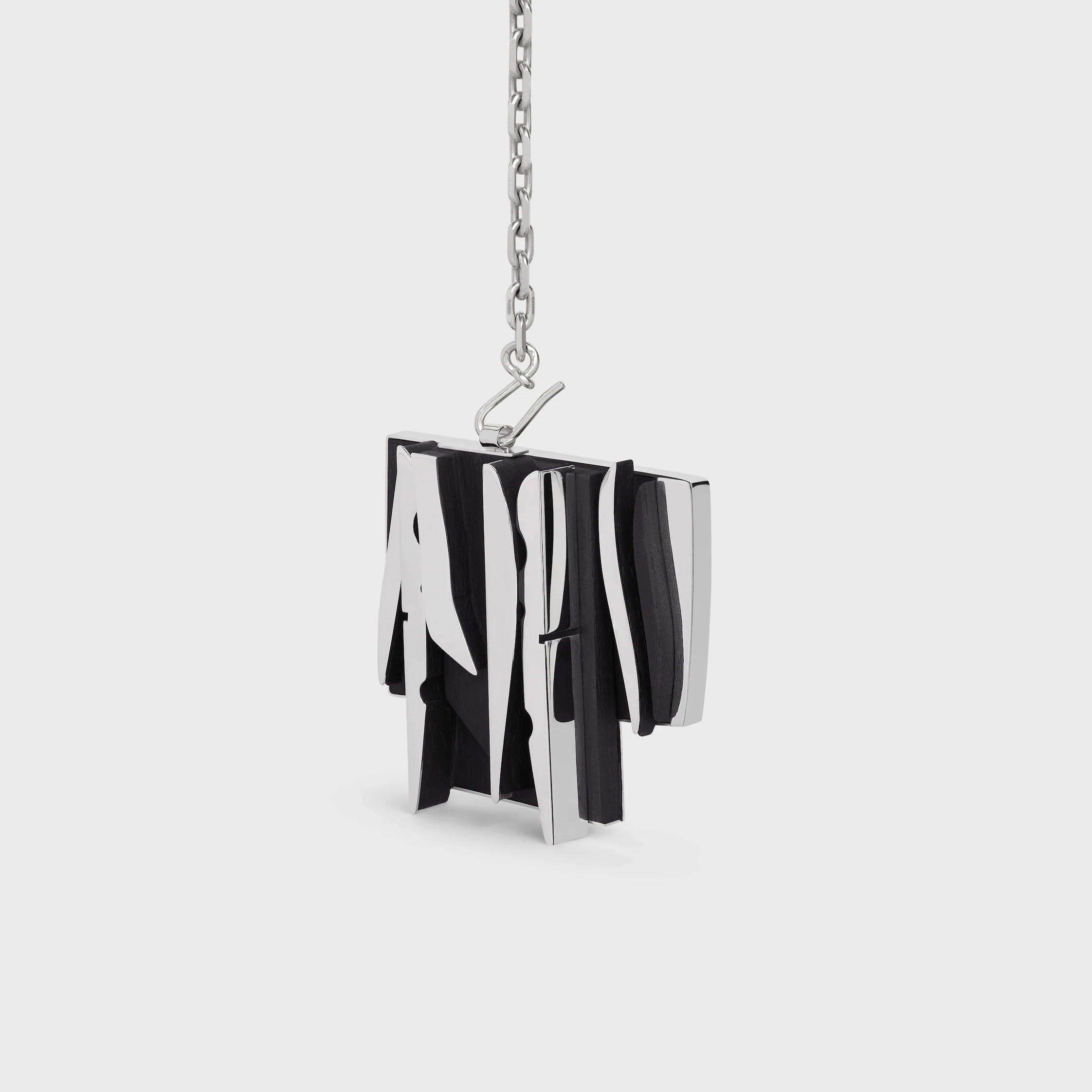 Collar del Proyecto Celine Nevelson de Plata Esterlina y Madera de Roble