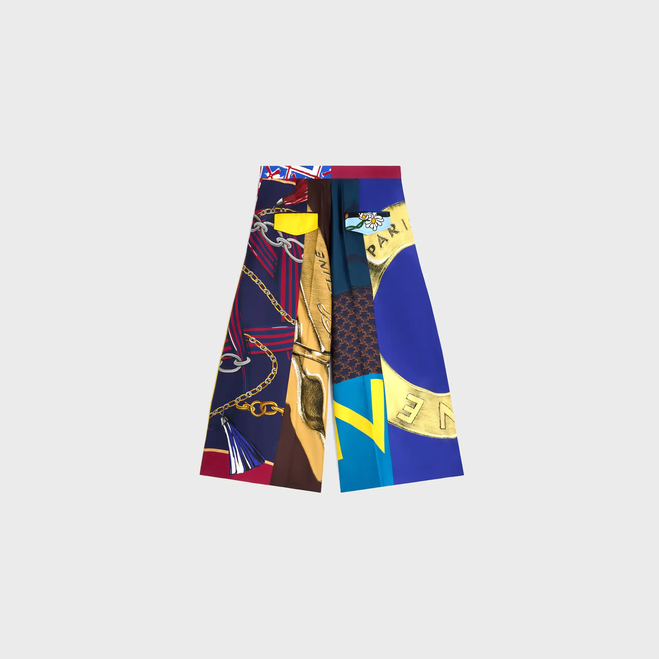 pantalones cortos en tejido de seda