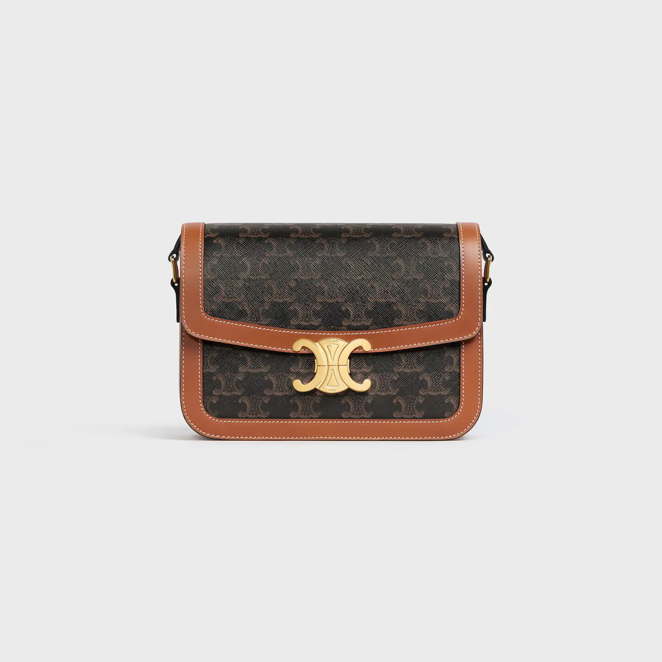 BOLSO CLASSIQUE TRIOMPHE EN TELA TRIOMPHE Y CUERO DE TERNERA