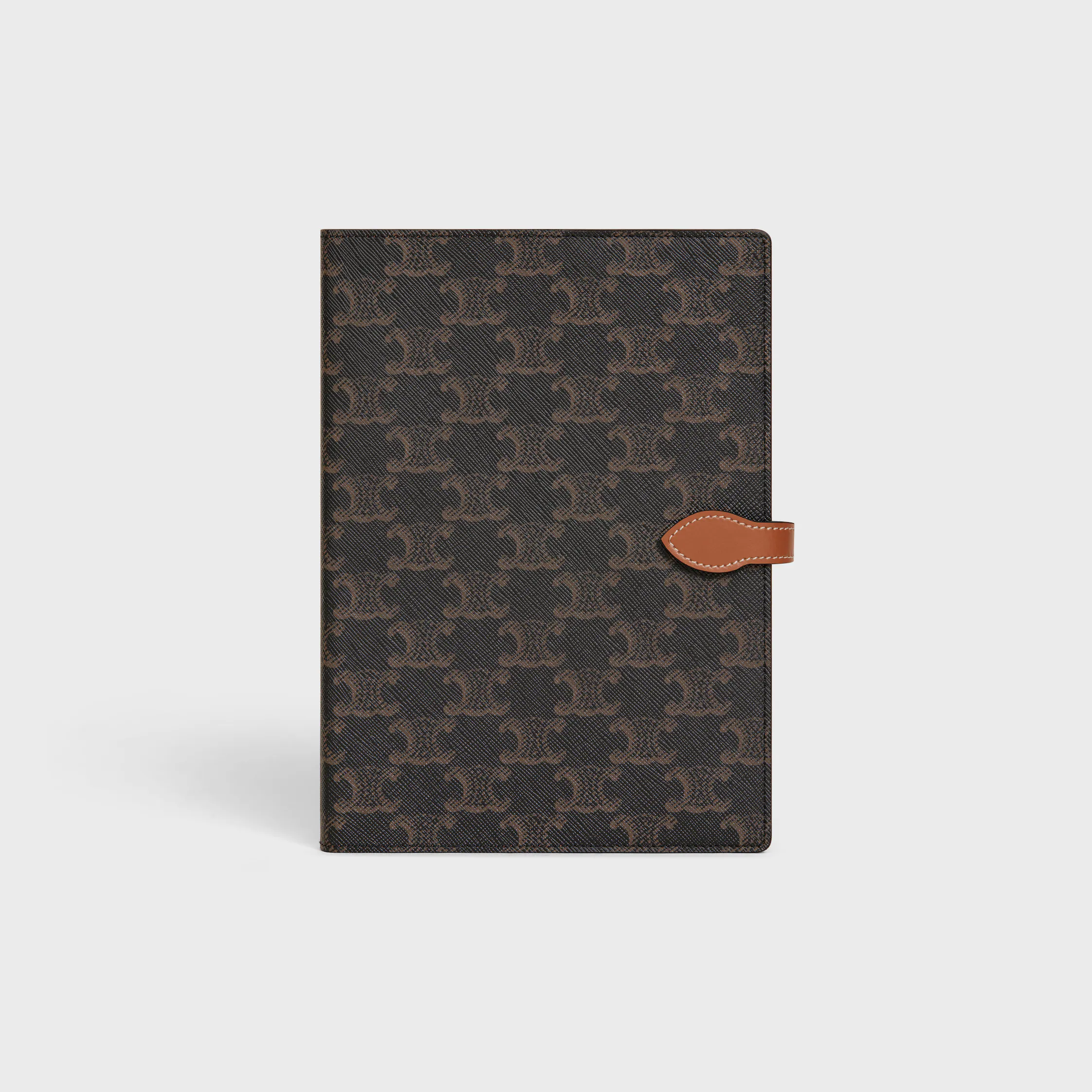 FUNDAS DE CUADERNO MEDIANO EN TELA TRIOMPHE Y CUERO DE VACUNO