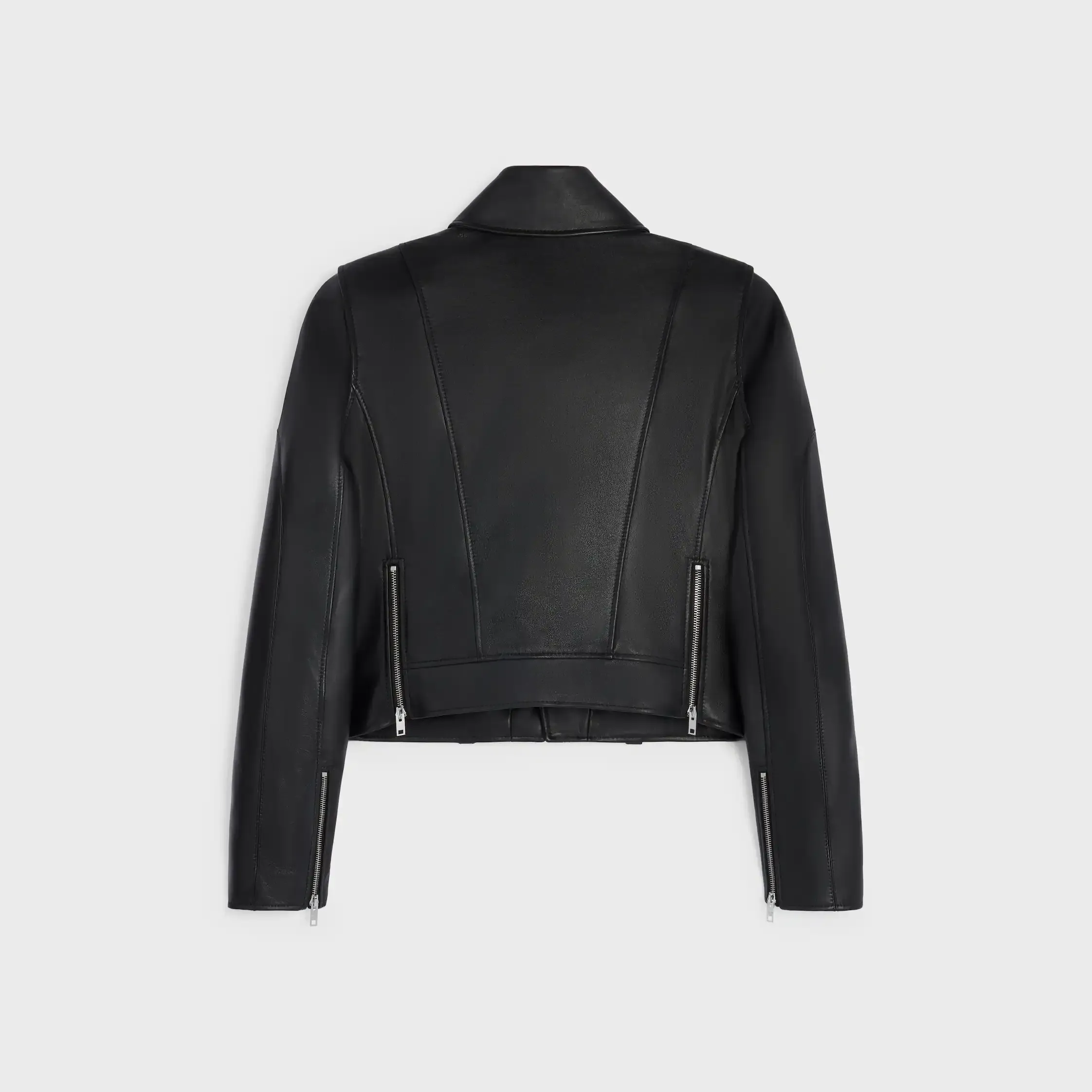 chaqueta de motociclista en cuero de ternera