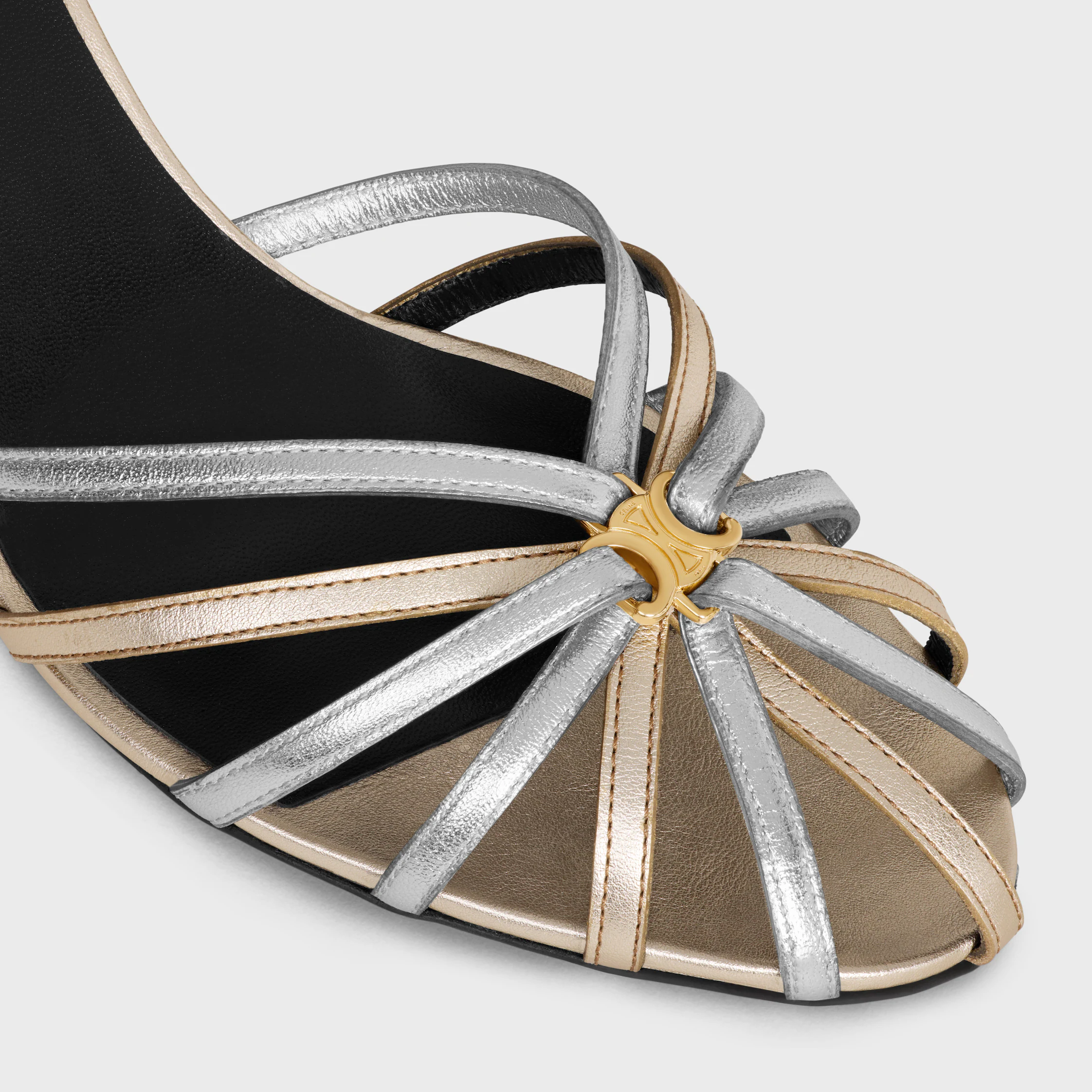 SANDALIA CELINE TRIOMPHE EN CUERO DE TERNERA LAMINADO