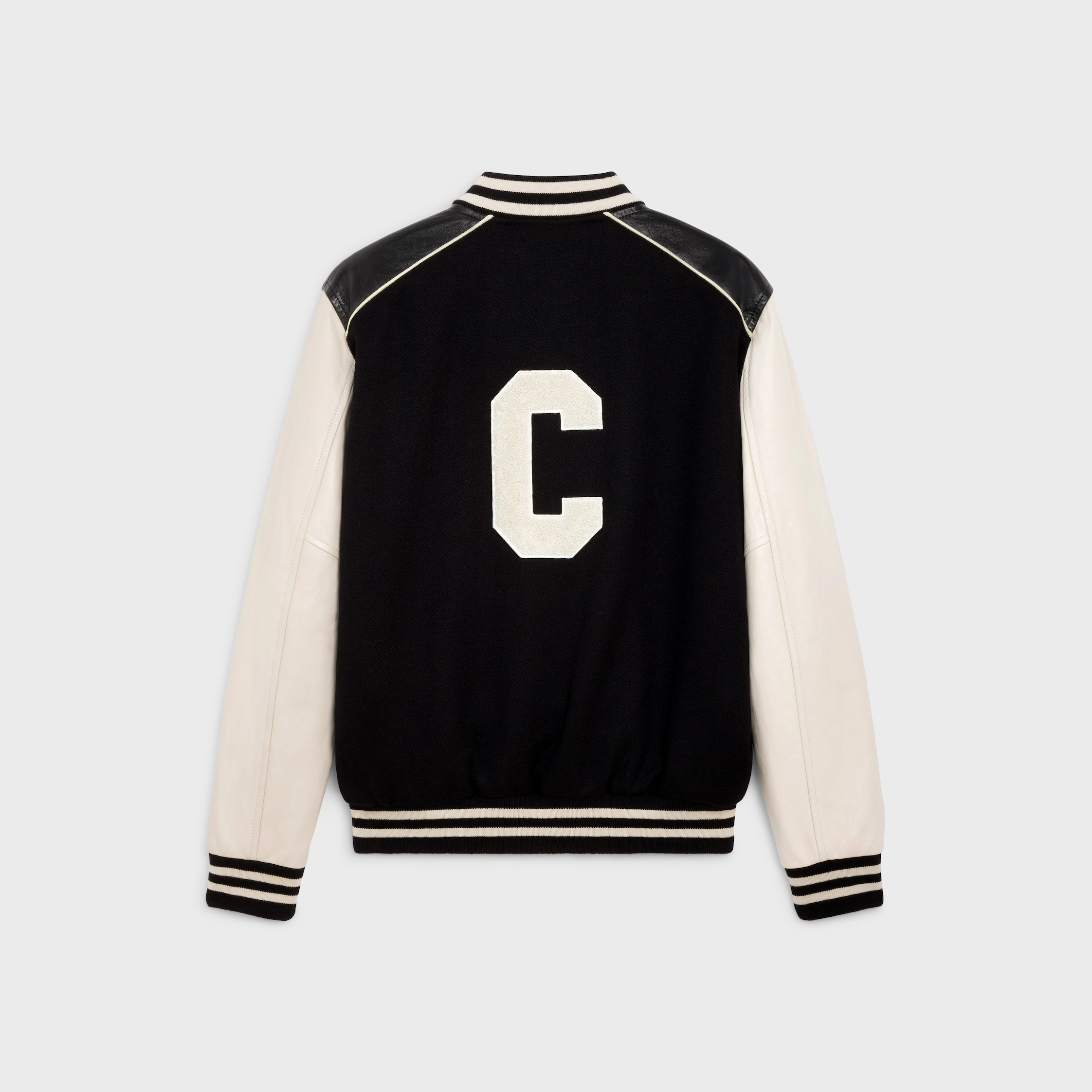 chaqueta clásica de osito en lana texturizada