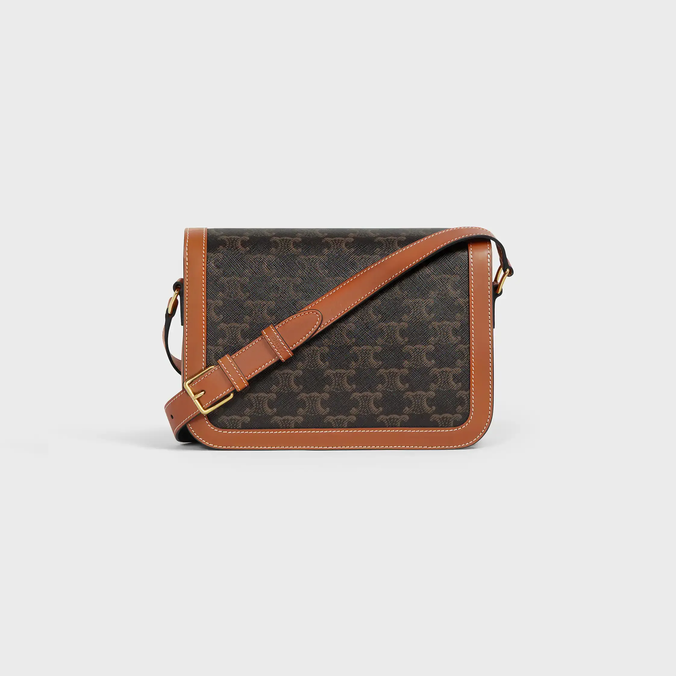 BOLSO CLASSIQUE TRIOMPHE EN TELA TRIOMPHE Y CUERO DE TERNERA
