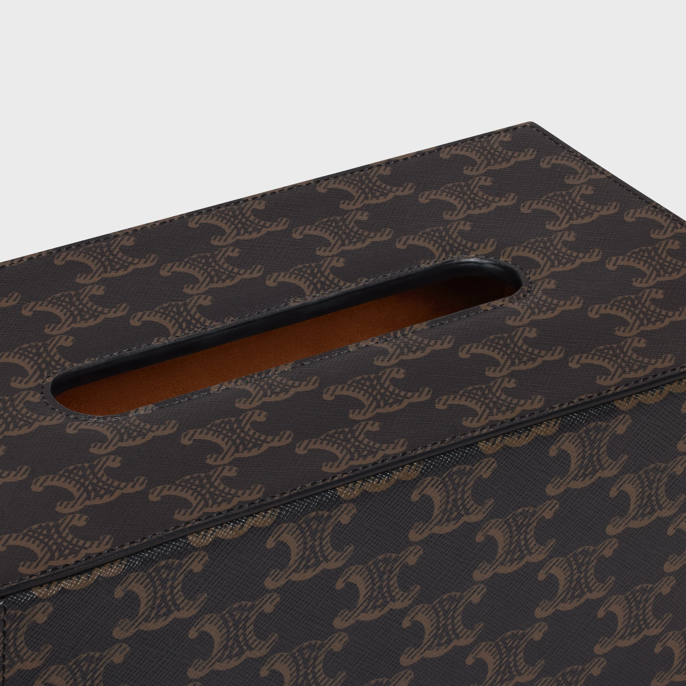 Caja rectangular de pañuelos en lona Triomphe
