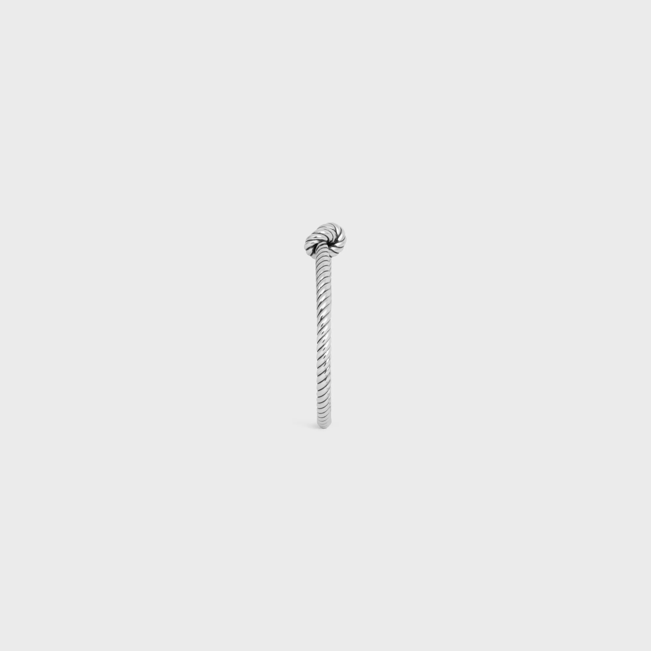 Pulsera con diseño de cordón en latón con acabado rodio