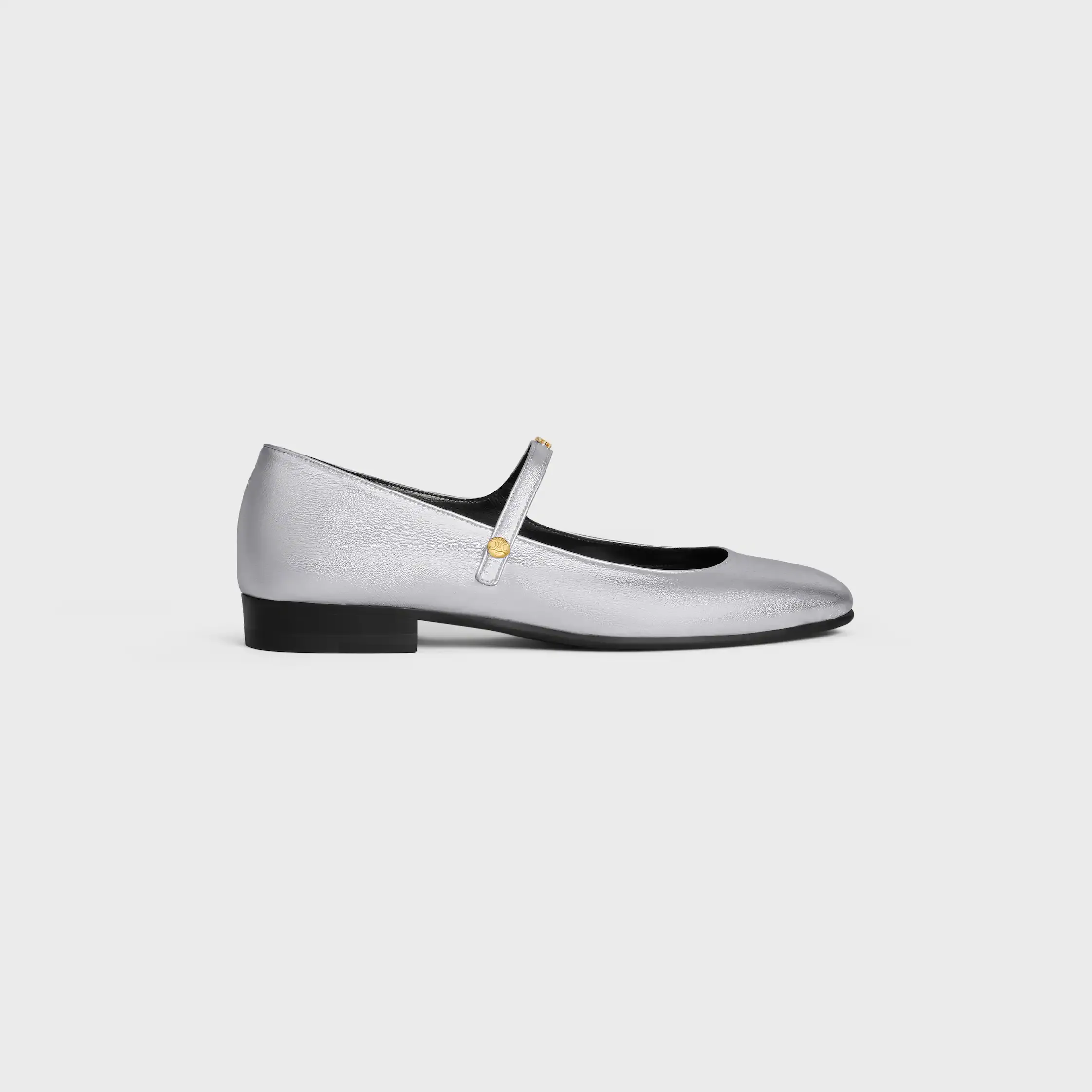 CITY BALLERINA EN CUERO DE CORDERO LAMINADO