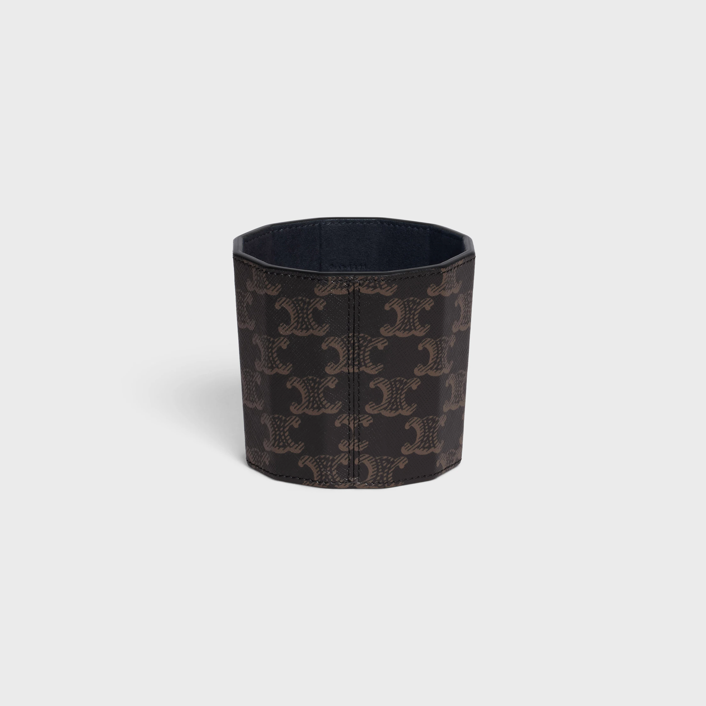 Estuche para velas en lona Triomphe y cuero de becerro