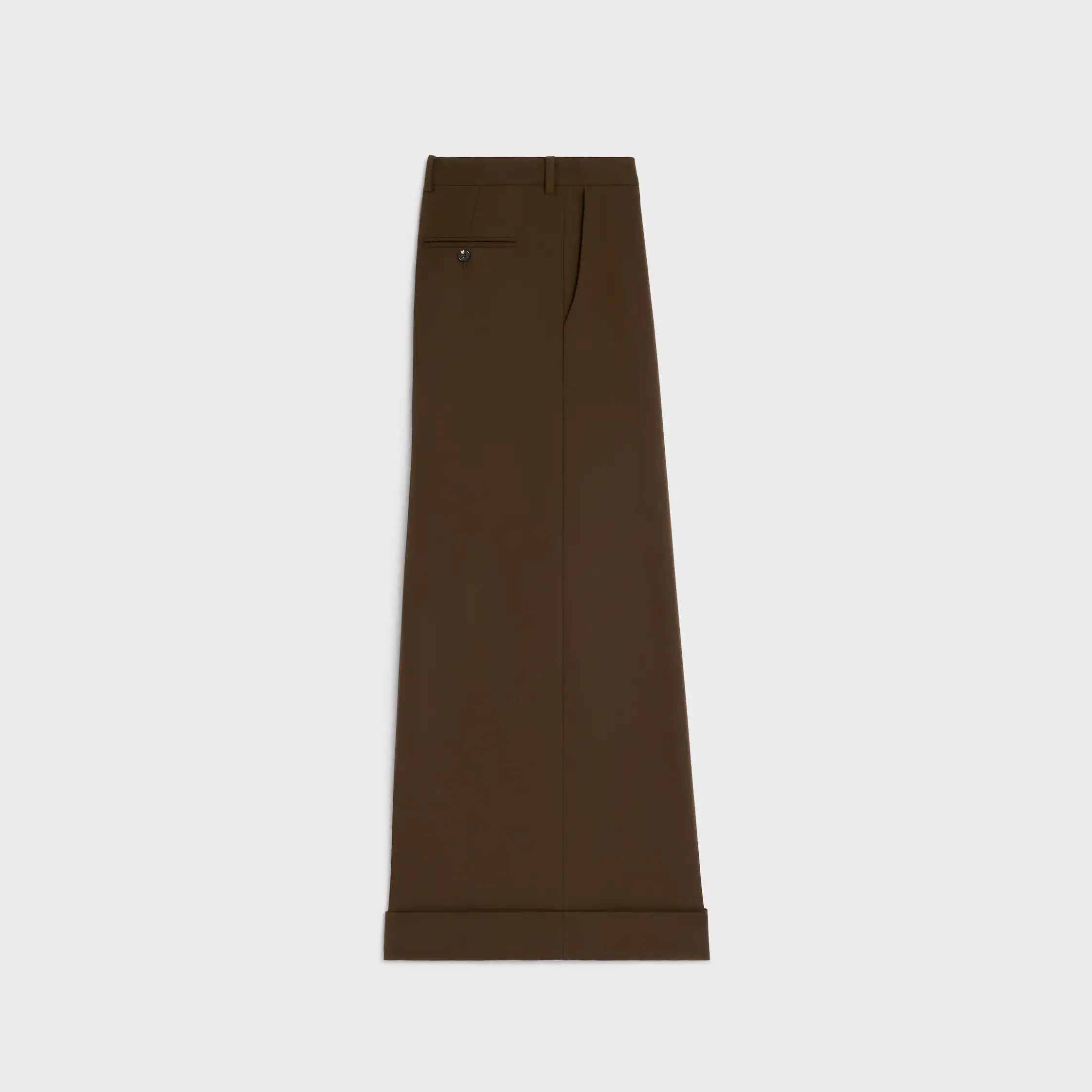 pantalones docks en gabardina de lana elástica