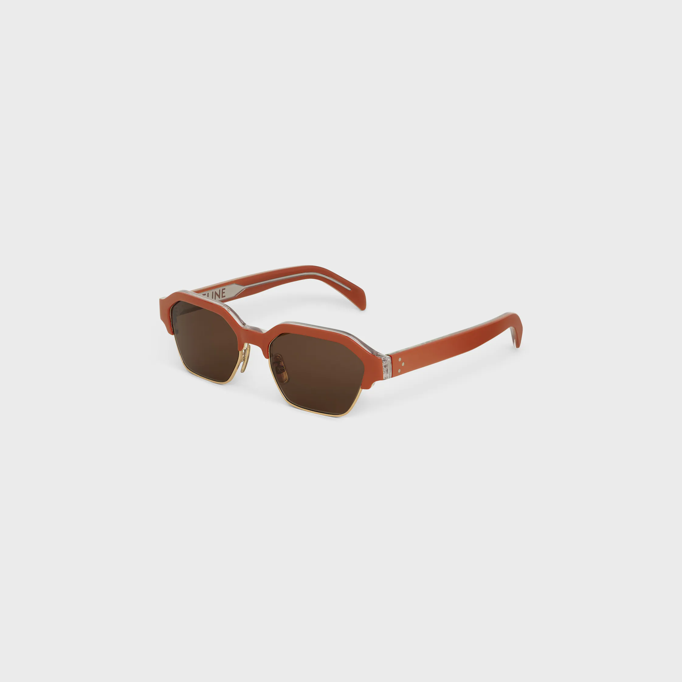 Gafas de sol 63 con montura negra en acetato y metal