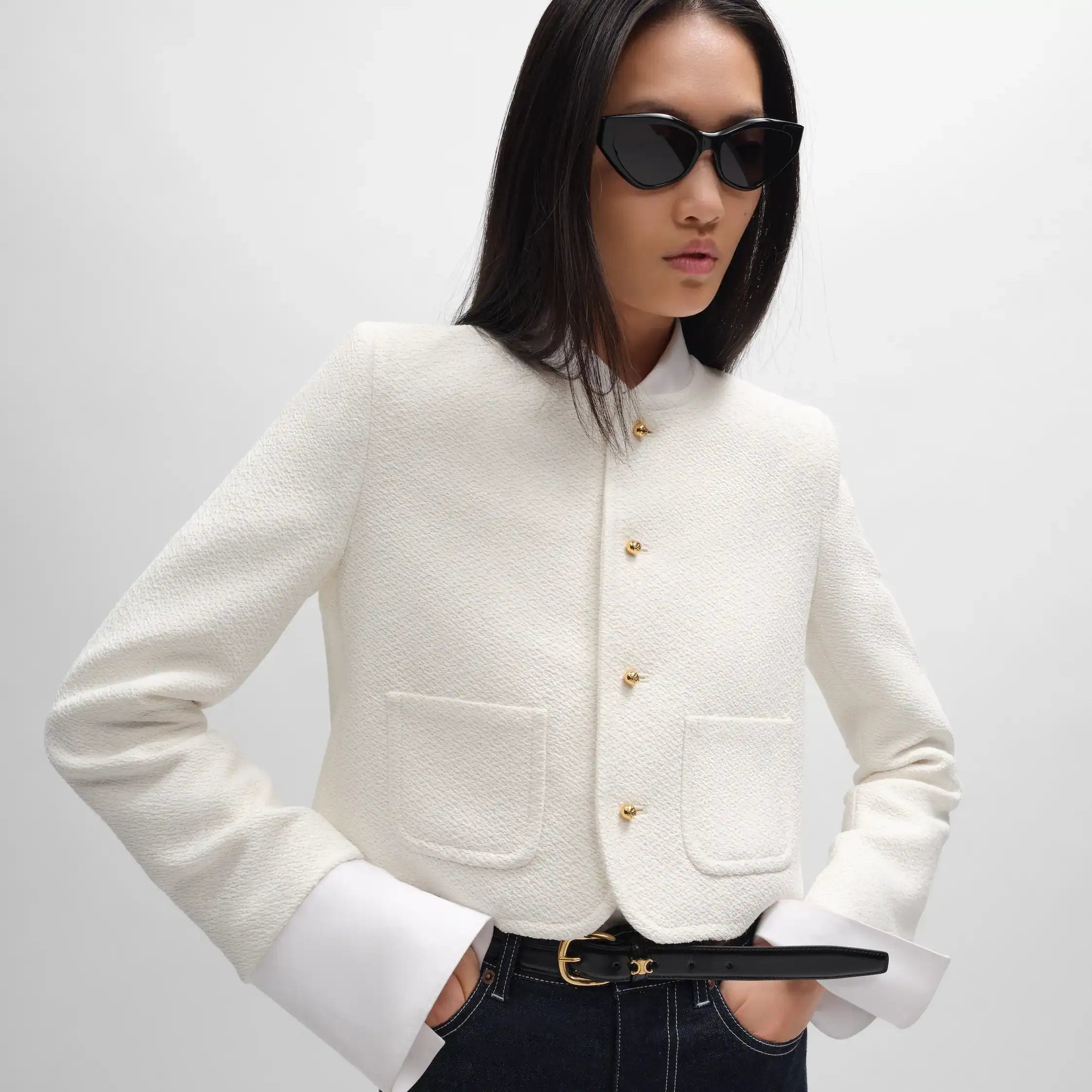 chaqueta icone IN viscosa y lana natté
