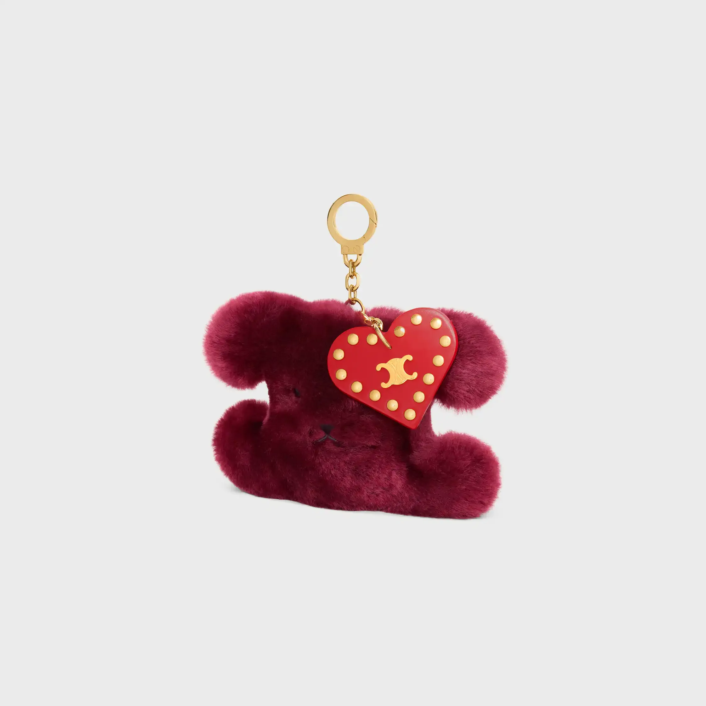 CHARM DE POM-POM TRIOMPHE EN VELLO Y CUERO DE TERNERA