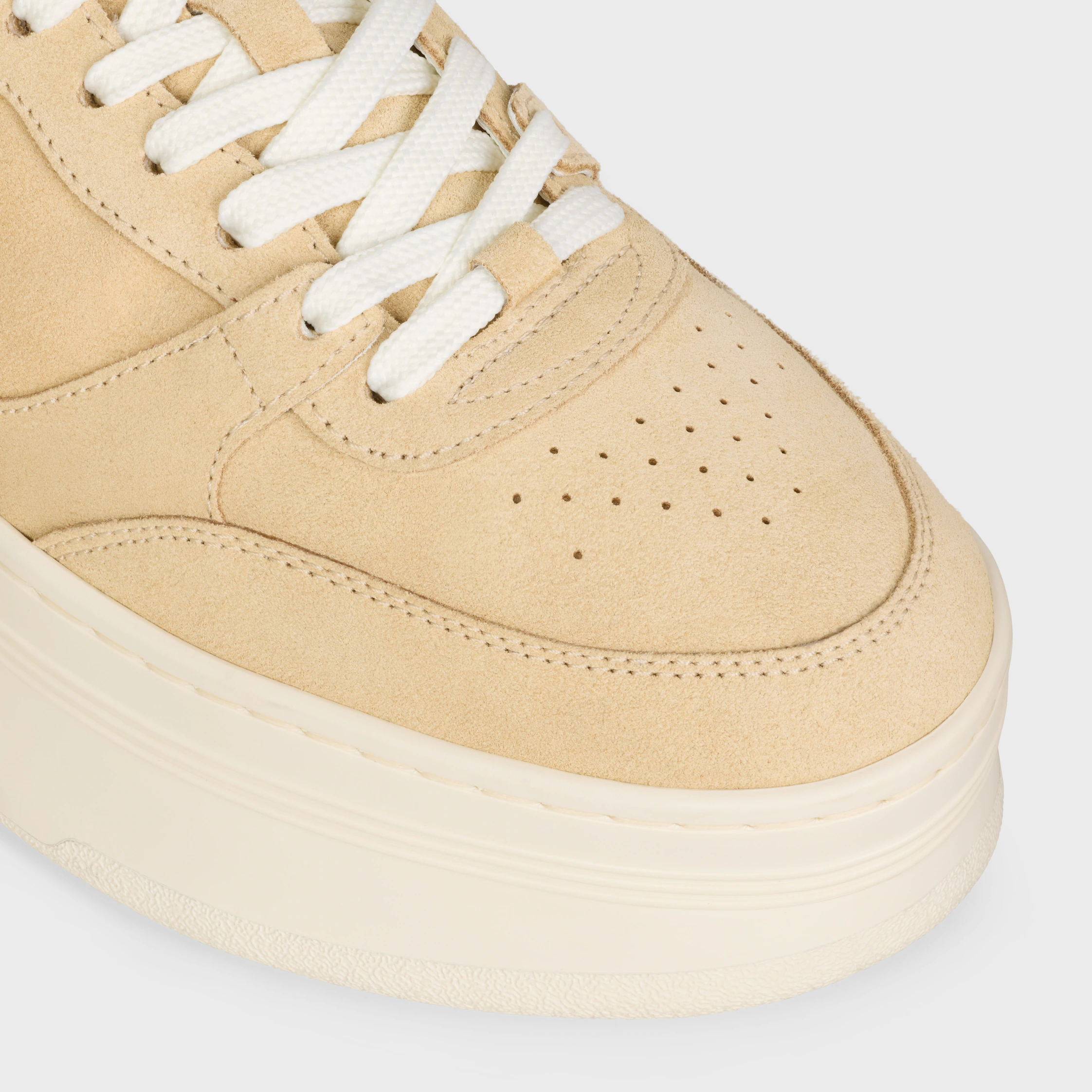 ZAPATILLA DE CUÑA BLOQUE EN CUERO DE TERNERA Y CUERO DE TERNERA