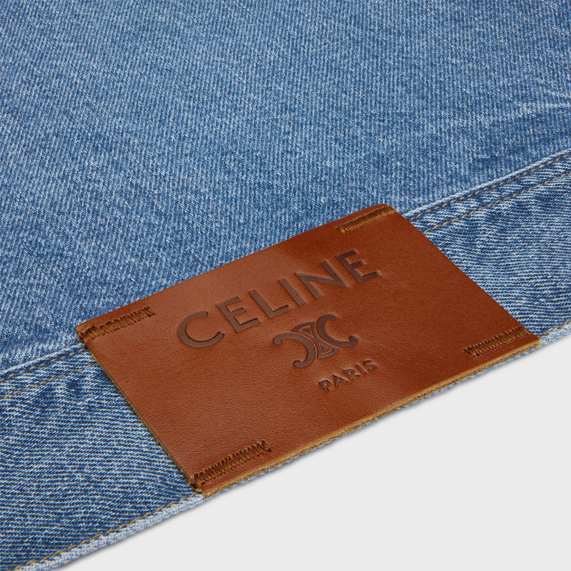 chaqueta tipo camionero en denim de algodón