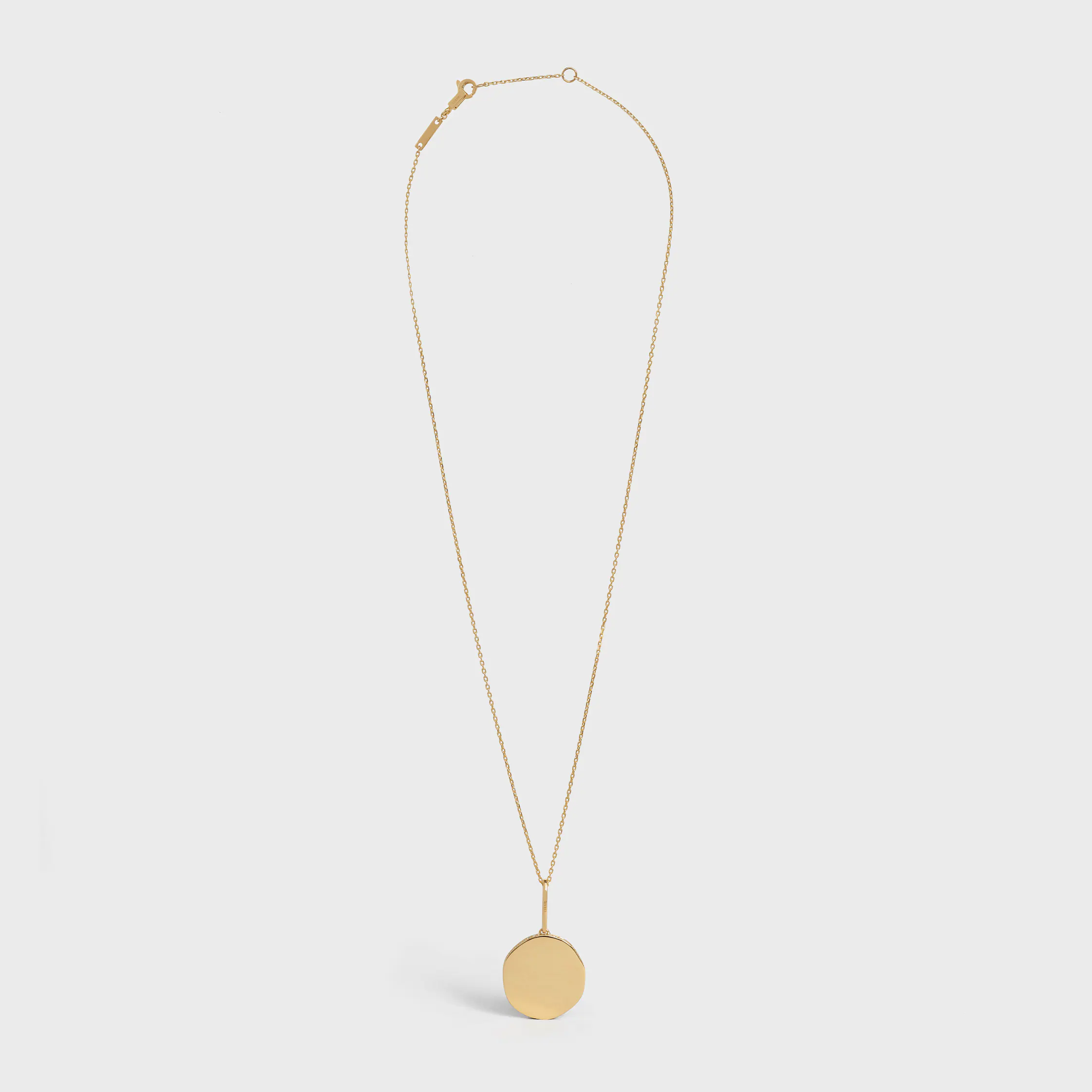 Collar Medalla Celine Pequeño en Oro Amarillo y Diamantes