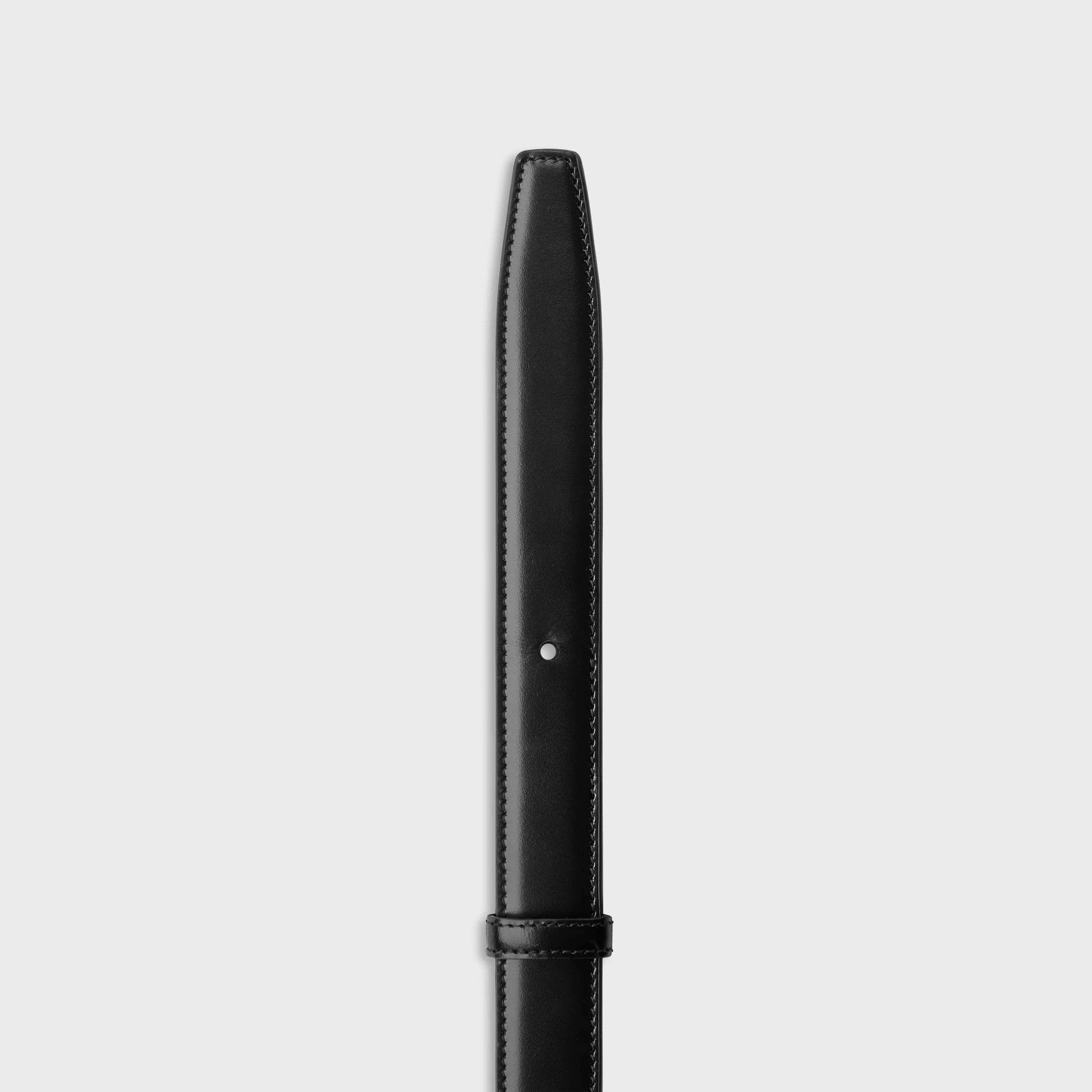 Correa reversible de 25 mm en cuero de taurillon y lona Triomphe