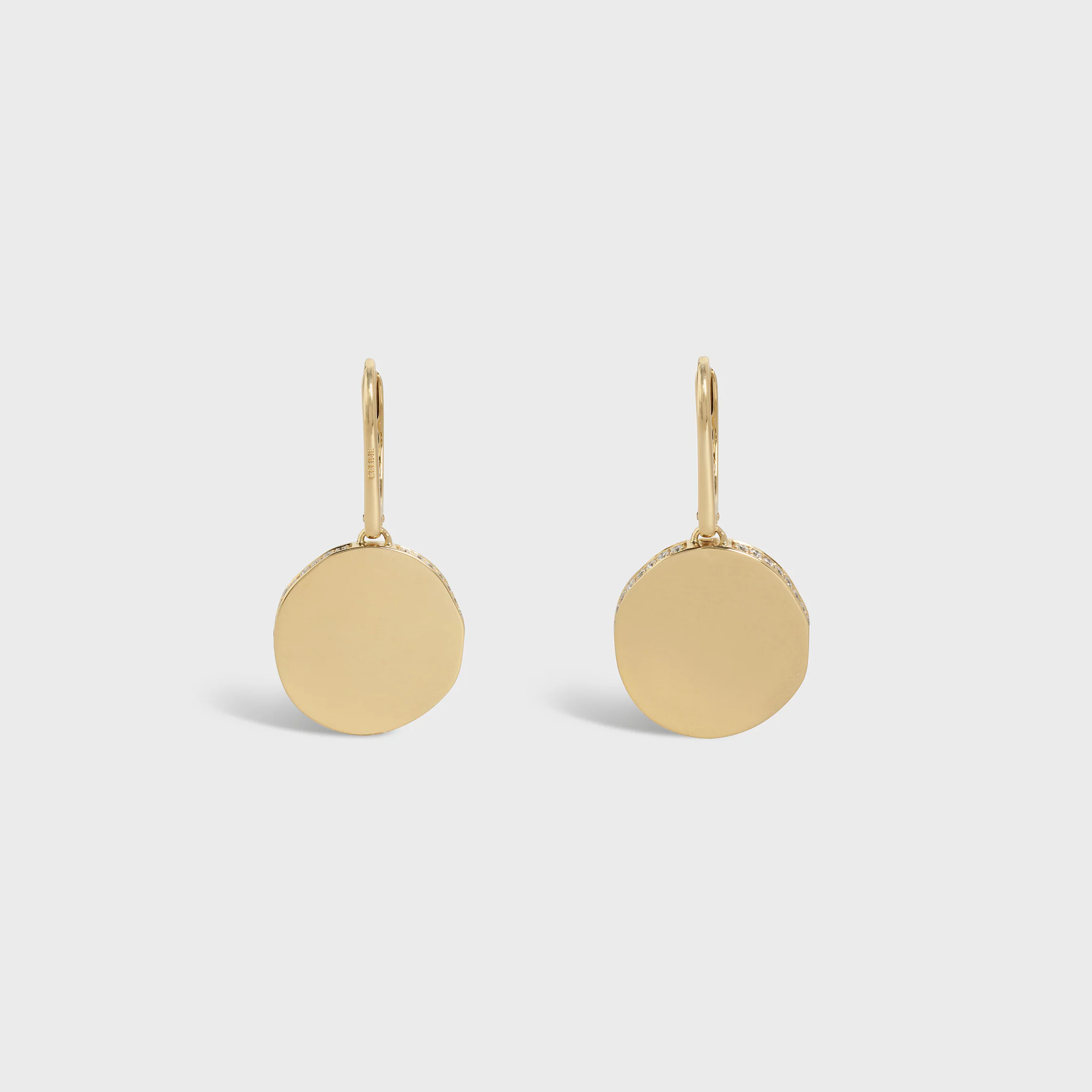 Auriculares Medaille Celine en Oro Amarillo y Diamantes