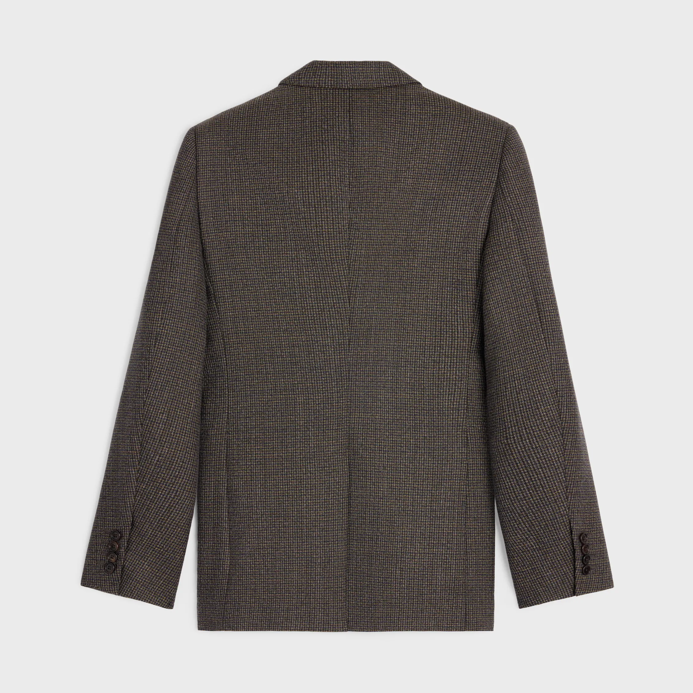 chaqueta clásica en lana micro houndstooth