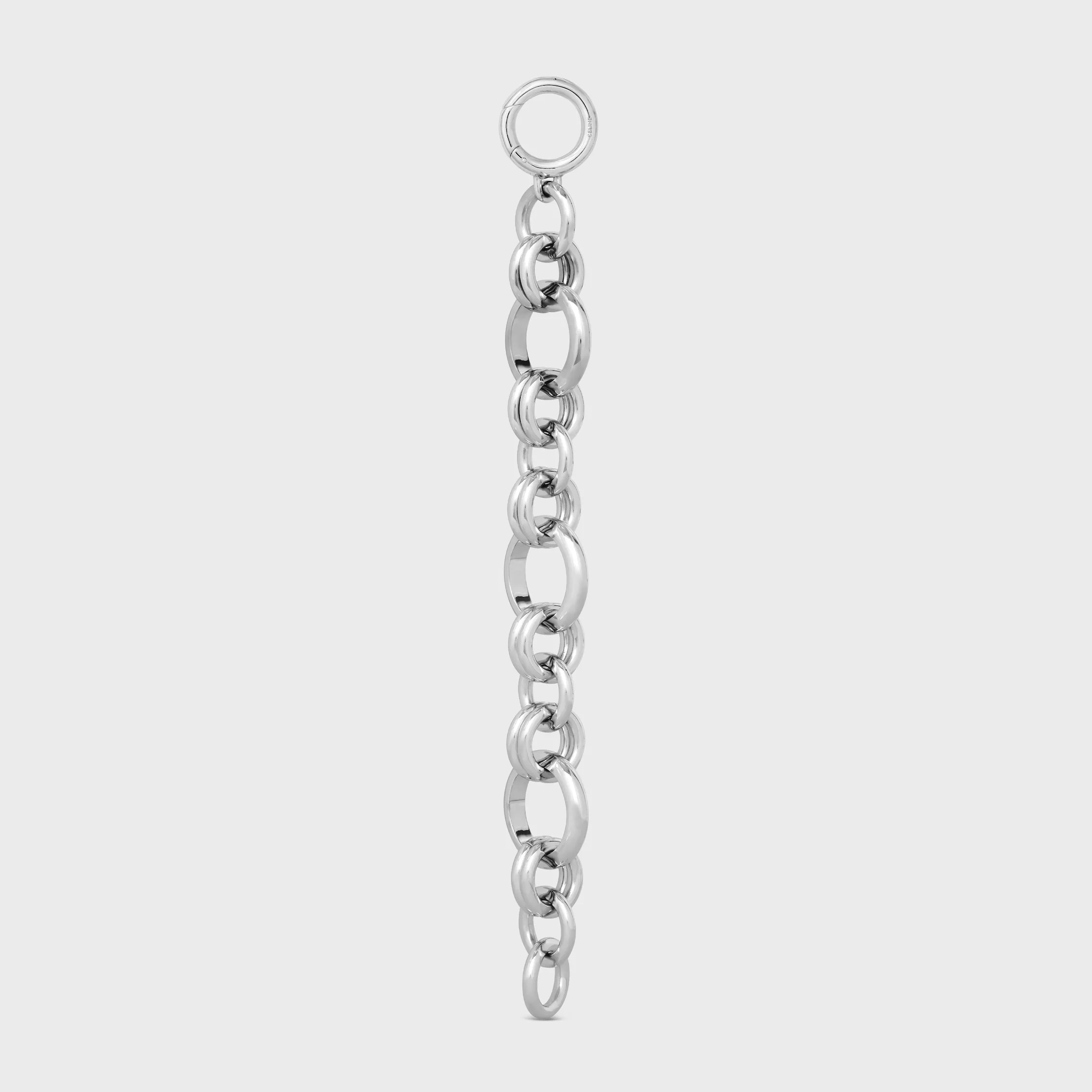 PULSERA HERITAGE GRUESA DE LATÓN CON ACABADO EN RODIO