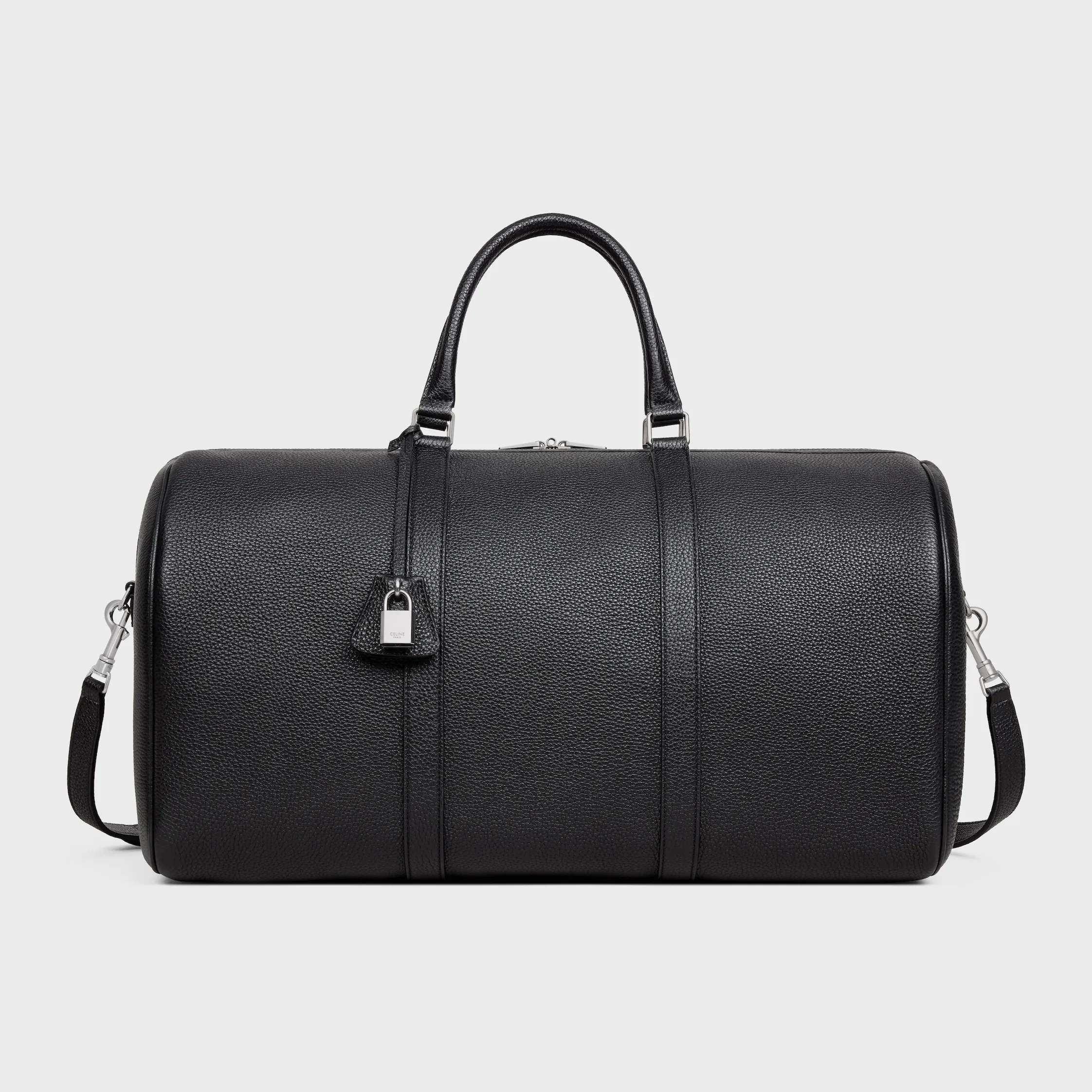 Bolsa de viaje grande en cuero de ternera estampado