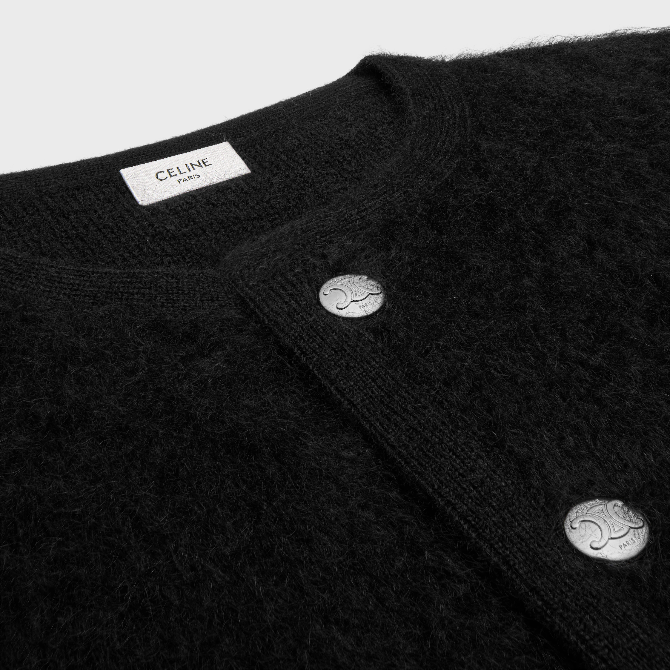 cardigan IN lana de mohair cepillada