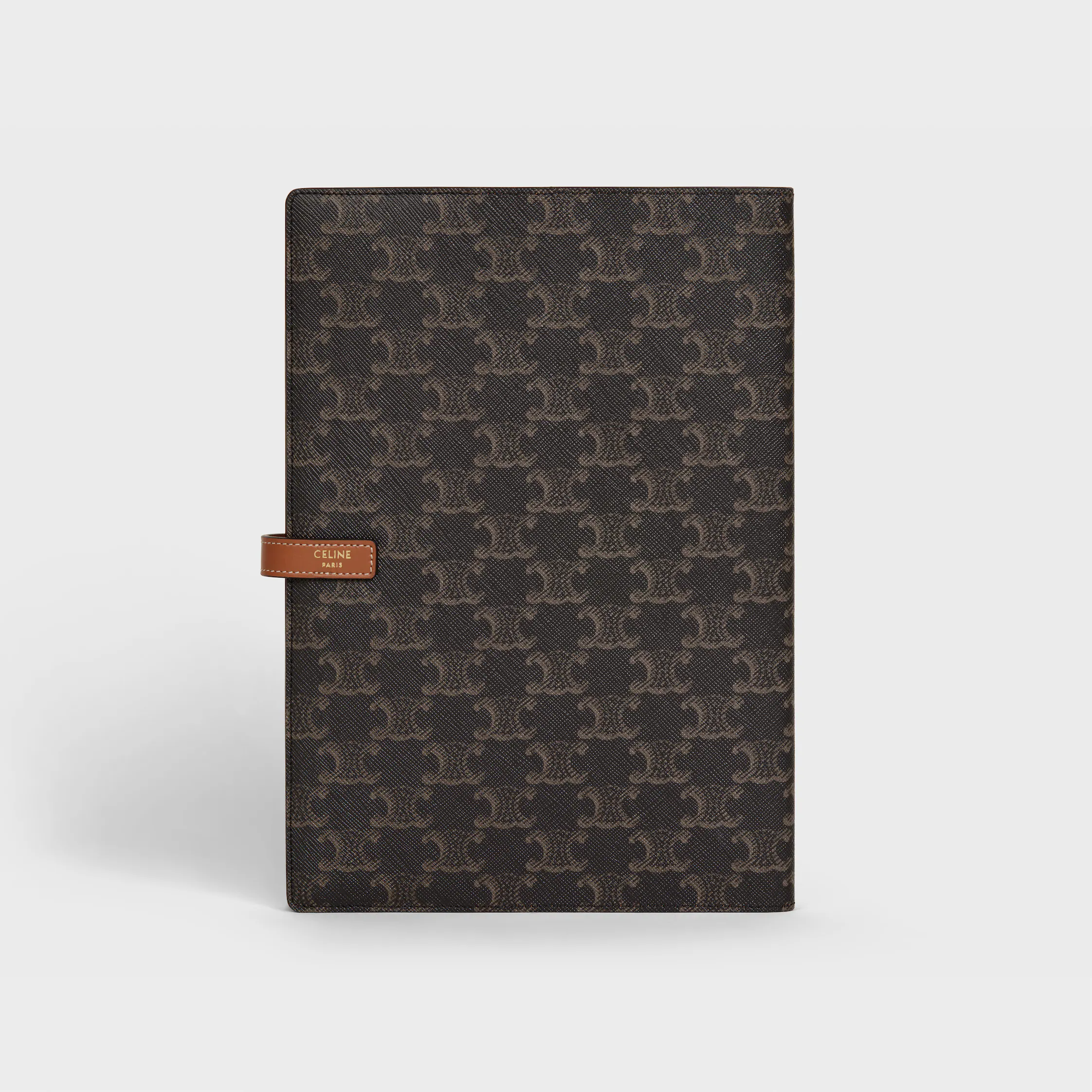 Funda grande para cuaderno de triomphe canvas y piel de becerro