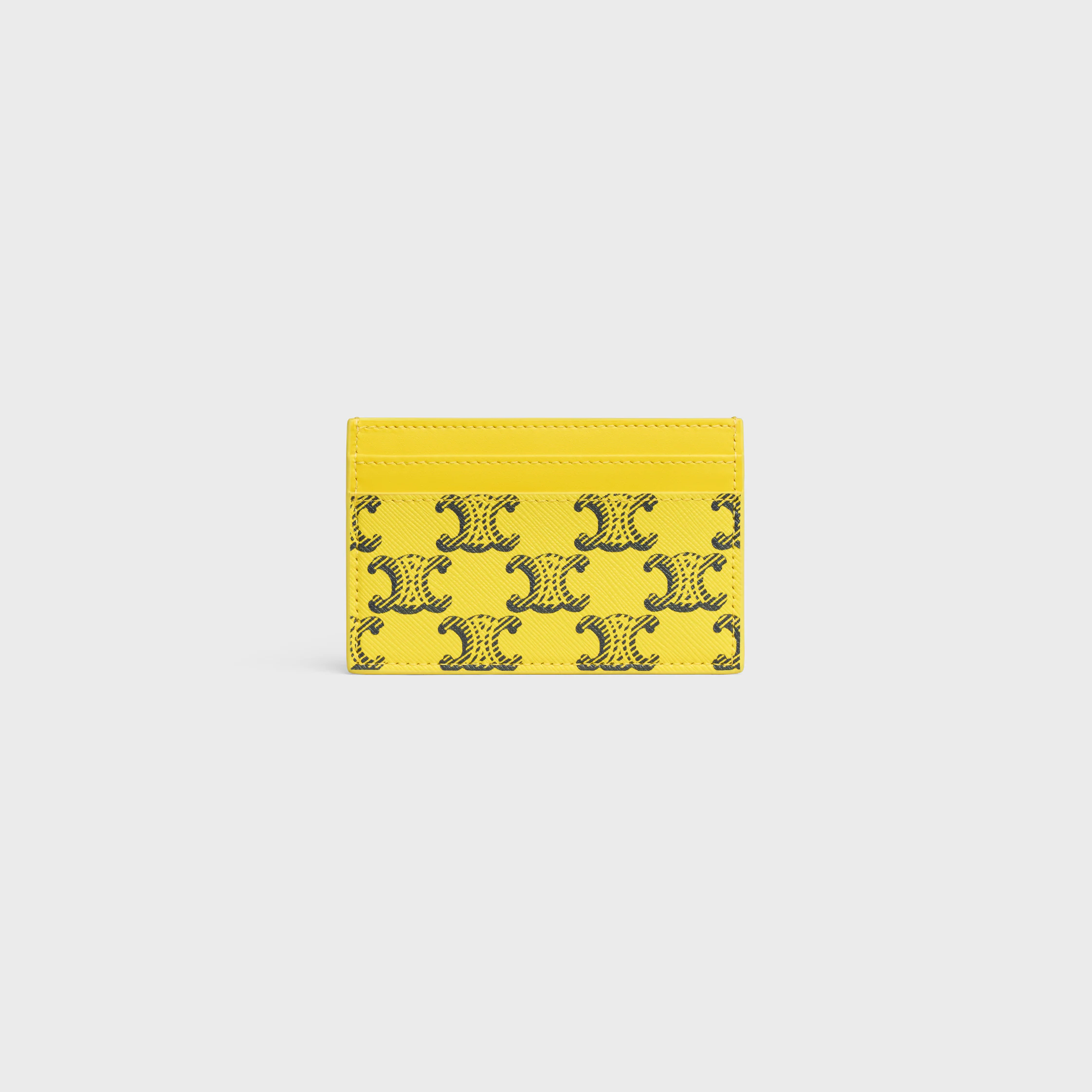 PORTA TARJETAS EN TELA TRIOMPHE Y CUERO DE VACUNO