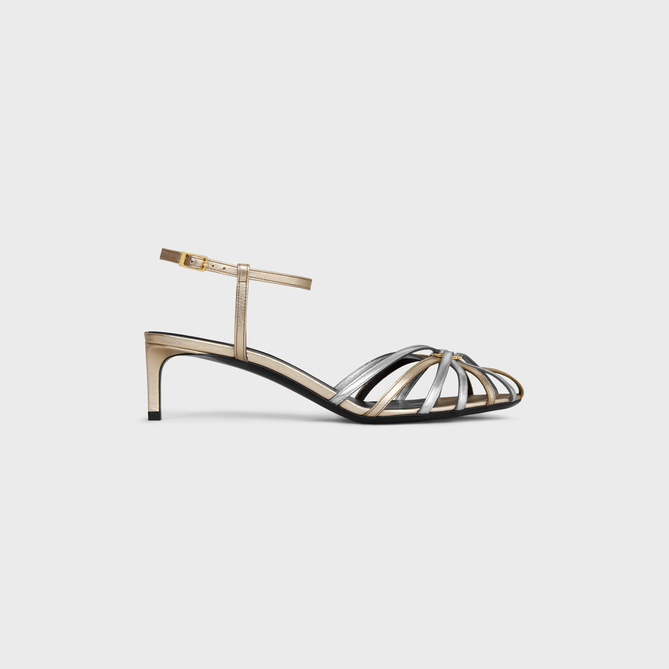 SANDALIA CELINE TRIOMPHE EN CUERO DE TERNERA LAMINADO