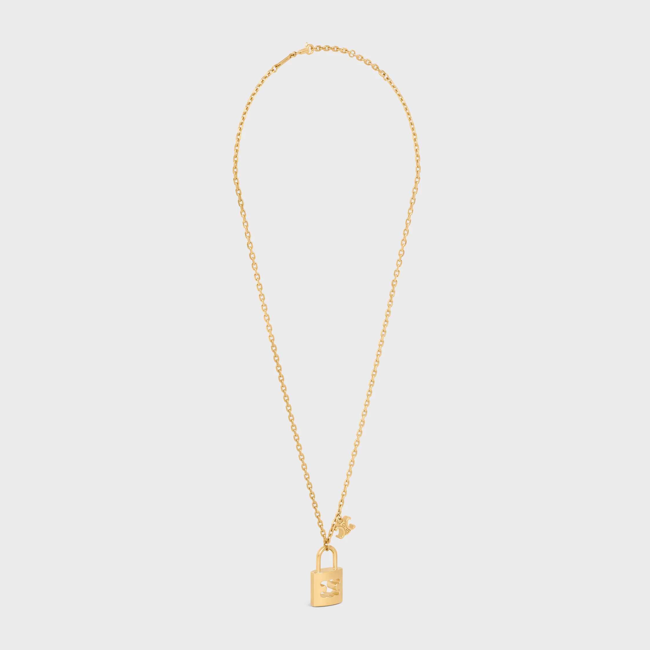 Collar grande Triomphe en latón con acabado dorado