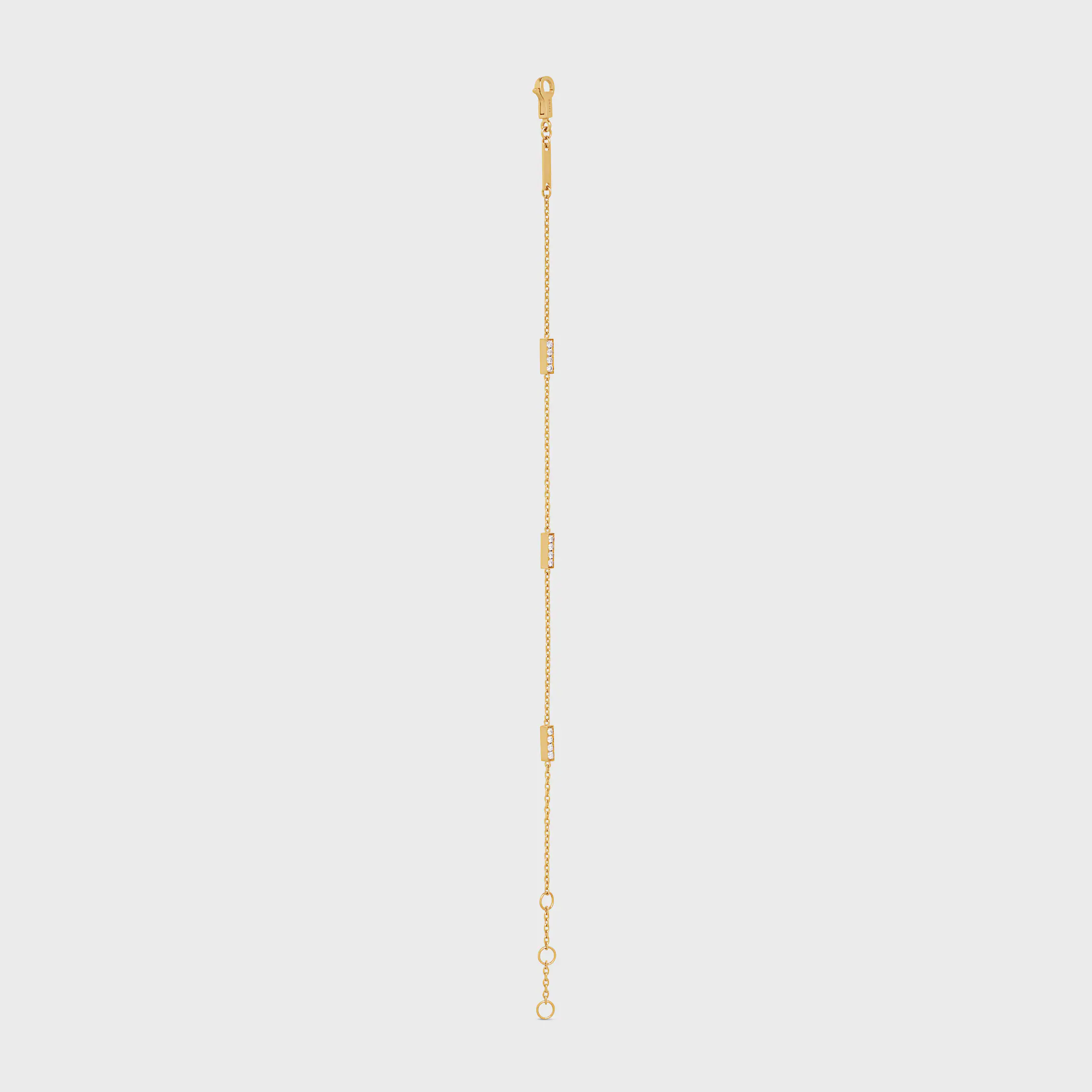 Pulsera Triple Celine Line en Oro Amarillo y Diamantes