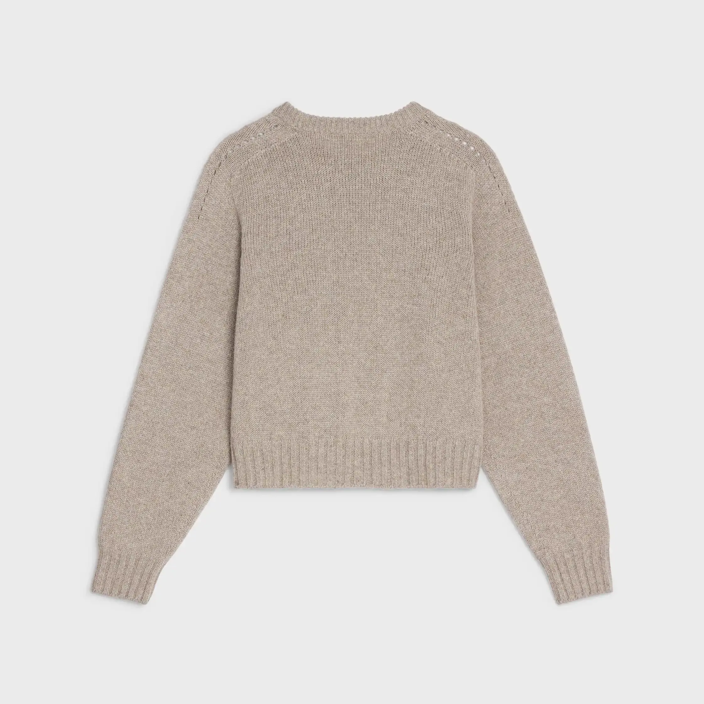 SWEATER DE CUELLO REDONDO EN CASHMERE SIN COSTURAS