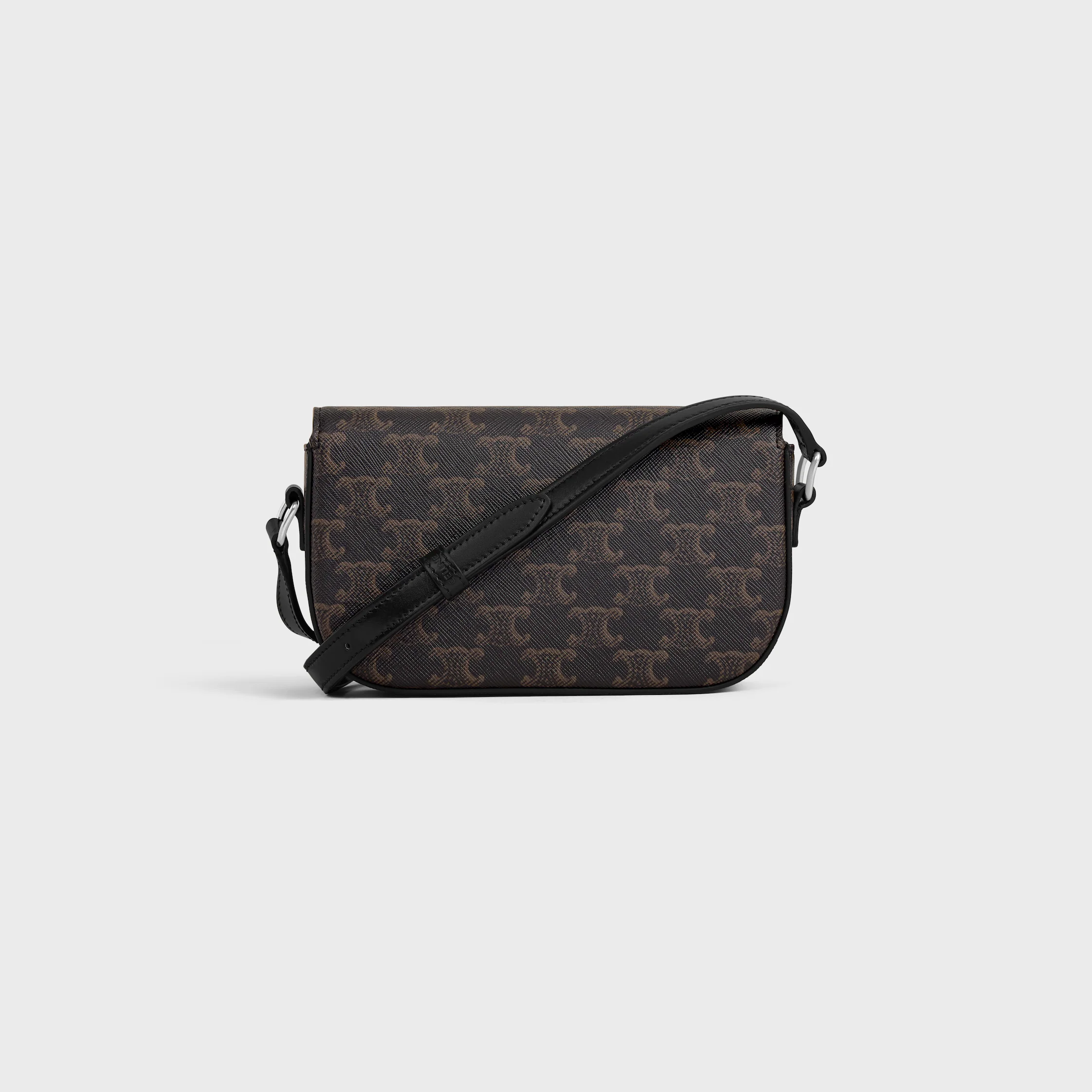 BOLSO DE HOMBRO PEQUEÑO TRIOMPHE EN TELA TRIOMPHE Y CUERO DE VACUNO