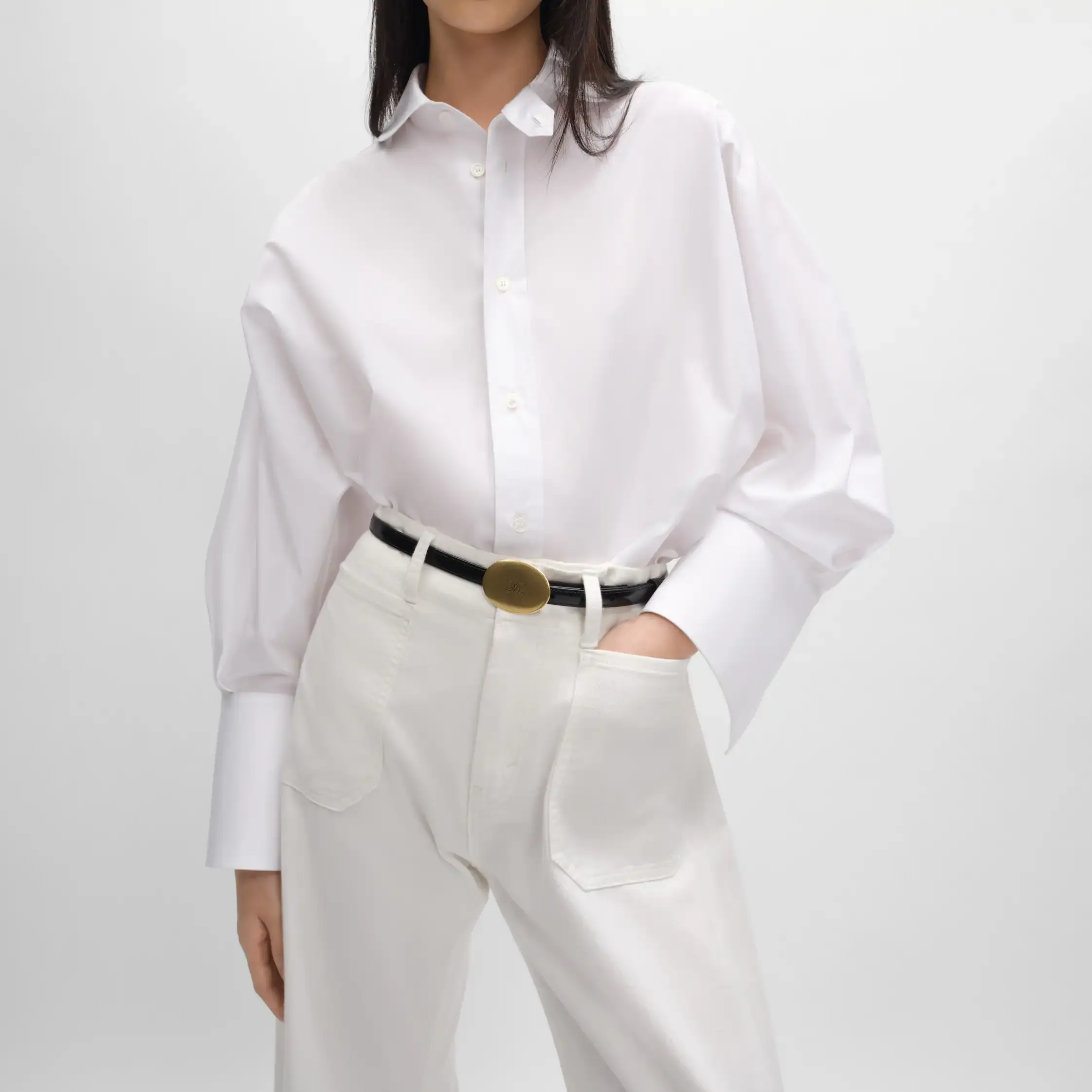 camisa oversize EN ALGODÓN POPLIN