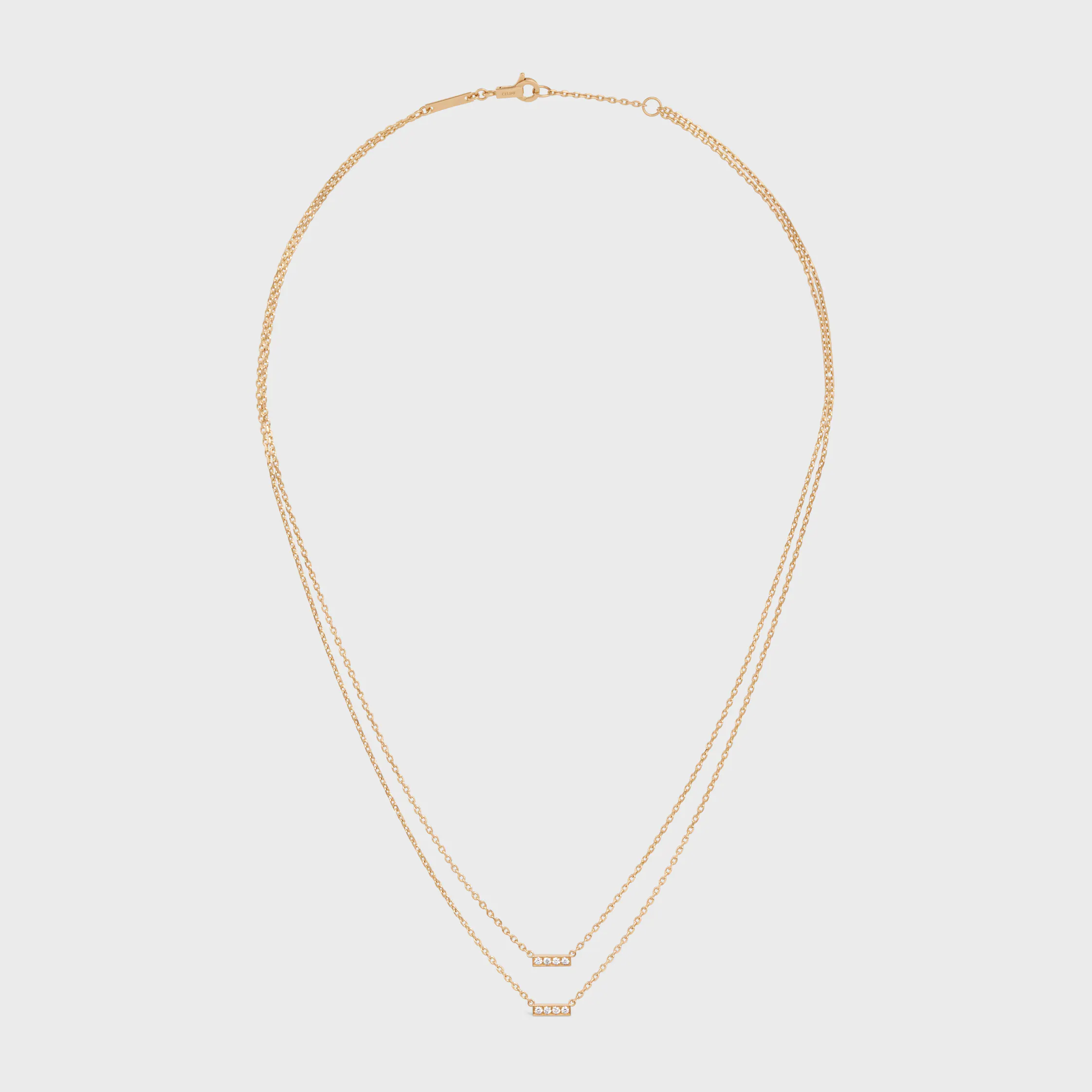 Collar doble Celine Line en oro amarillo y diamantes