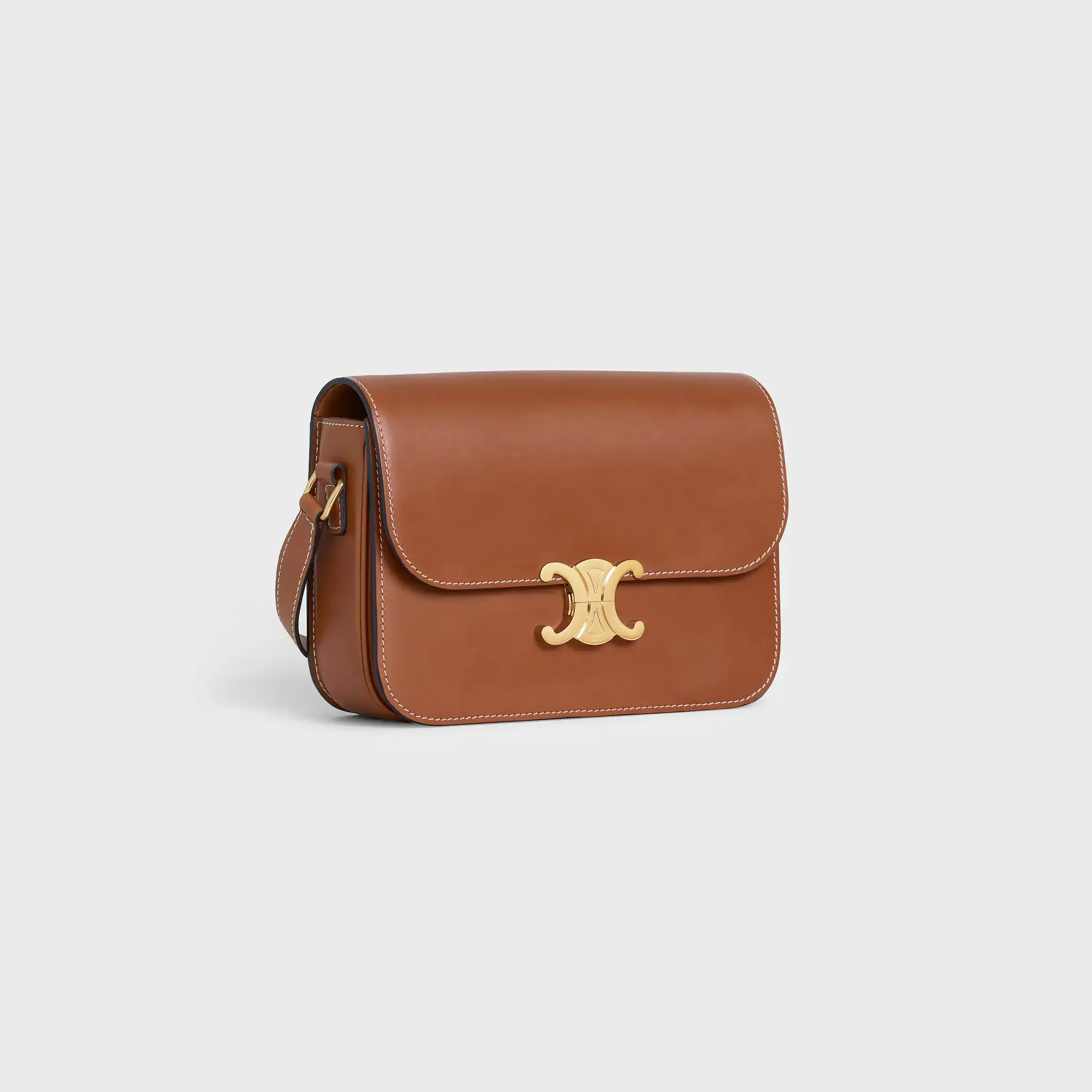BOLSO CLASSIQUE TRIOMPHE EN CUERO DE VACUNO NATURAL