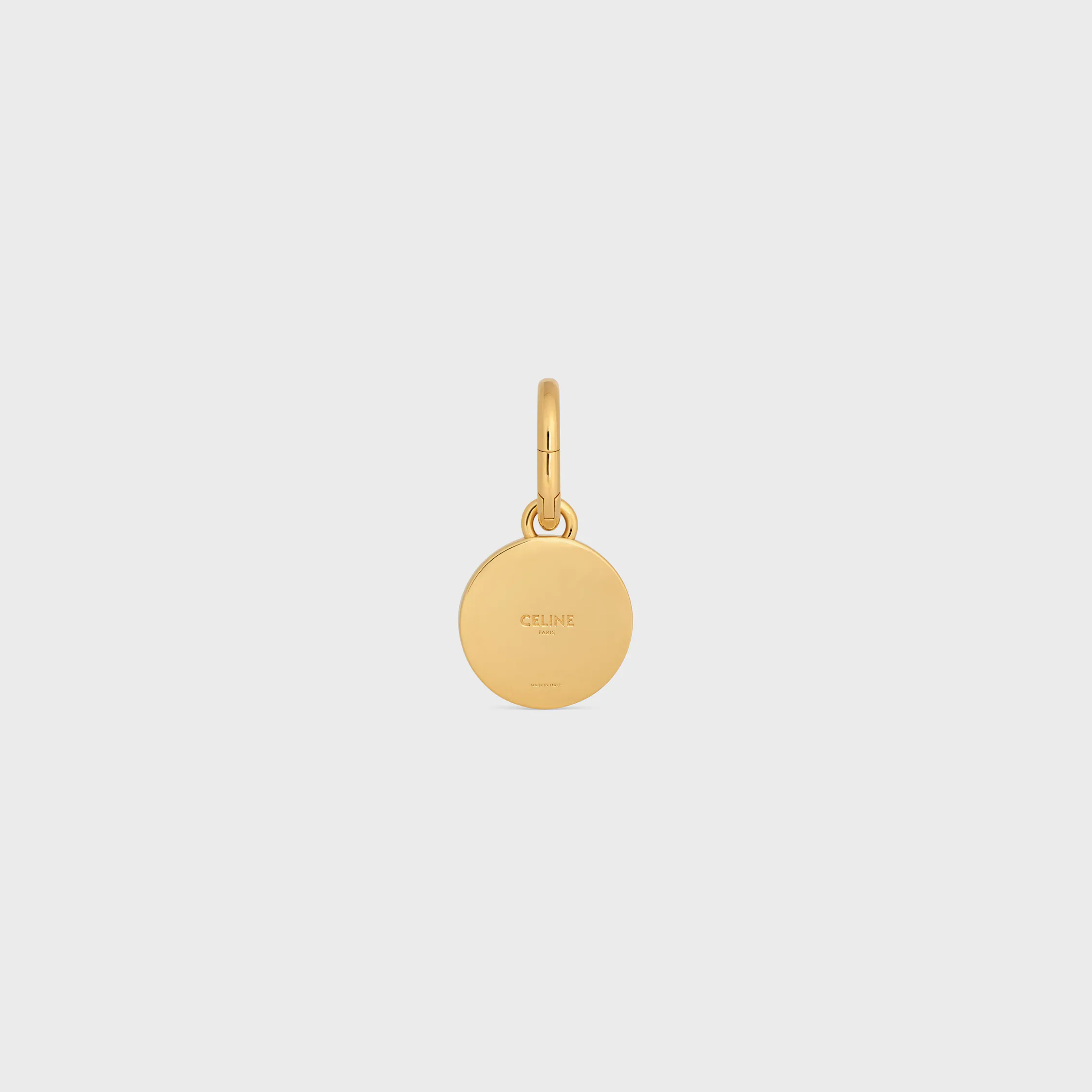 CHARMS MEDALLA DE PERLAS DE RESINA Y LATÓN CON ACABADO EN ORO
