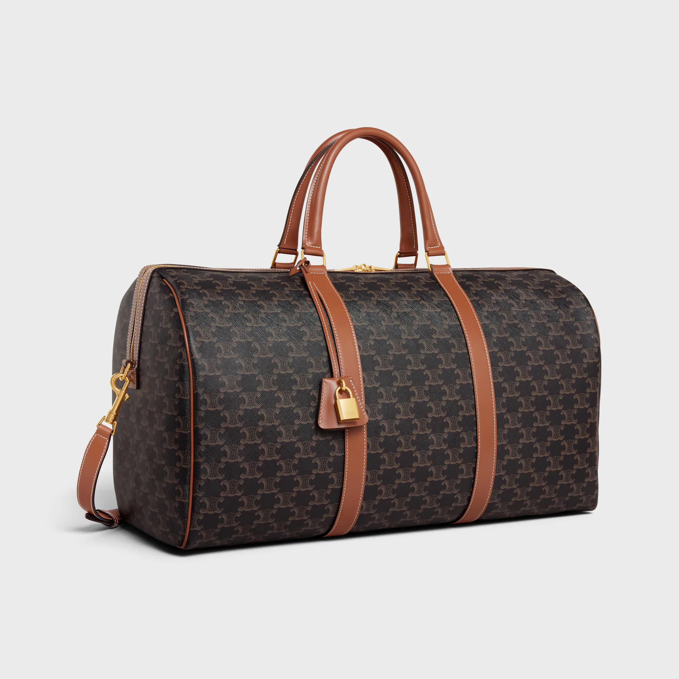 Bolsa de viaje grande IN Triomphe de lona y piel de becerro