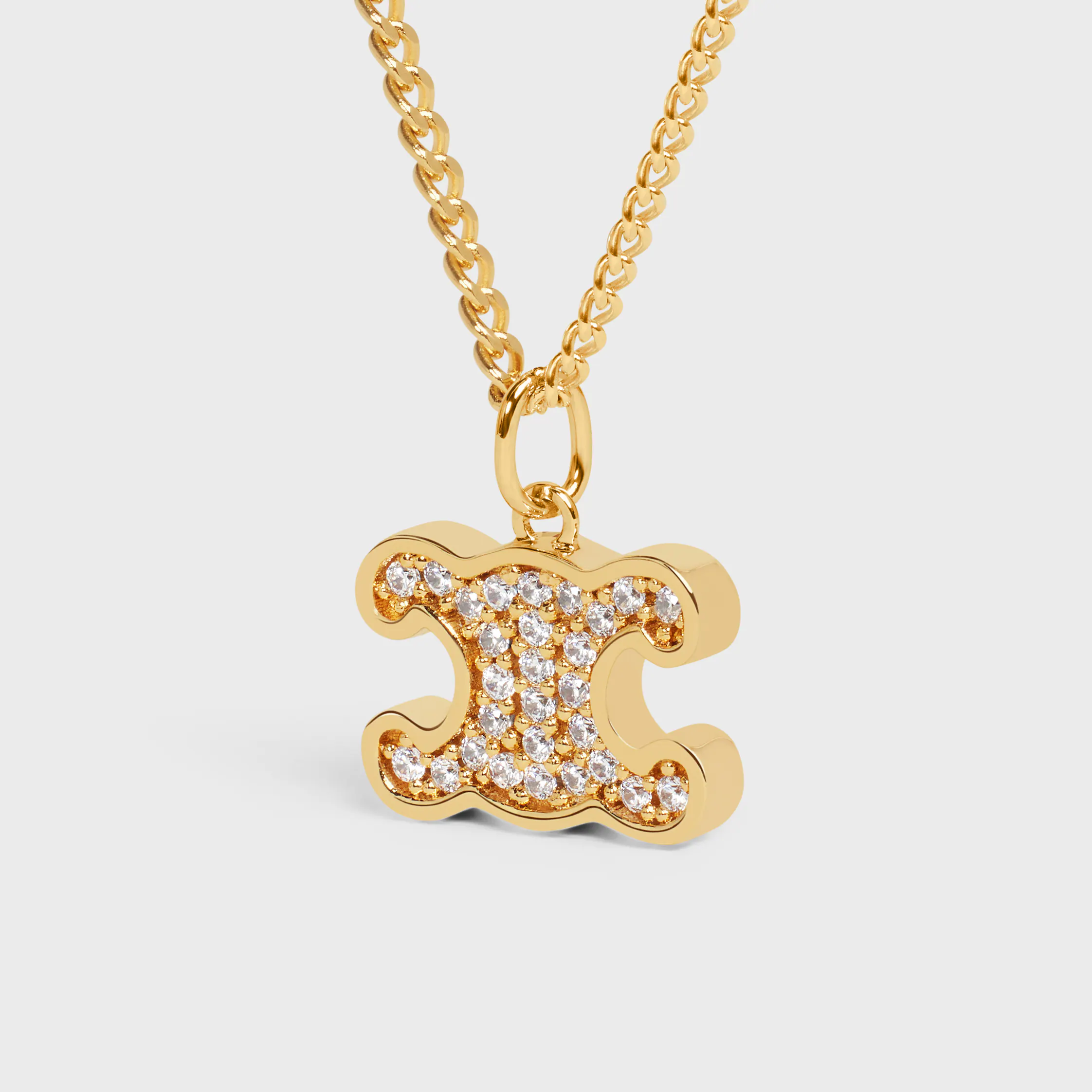 Collar de cristal Triomphe en latón con acabado dorado y cristales