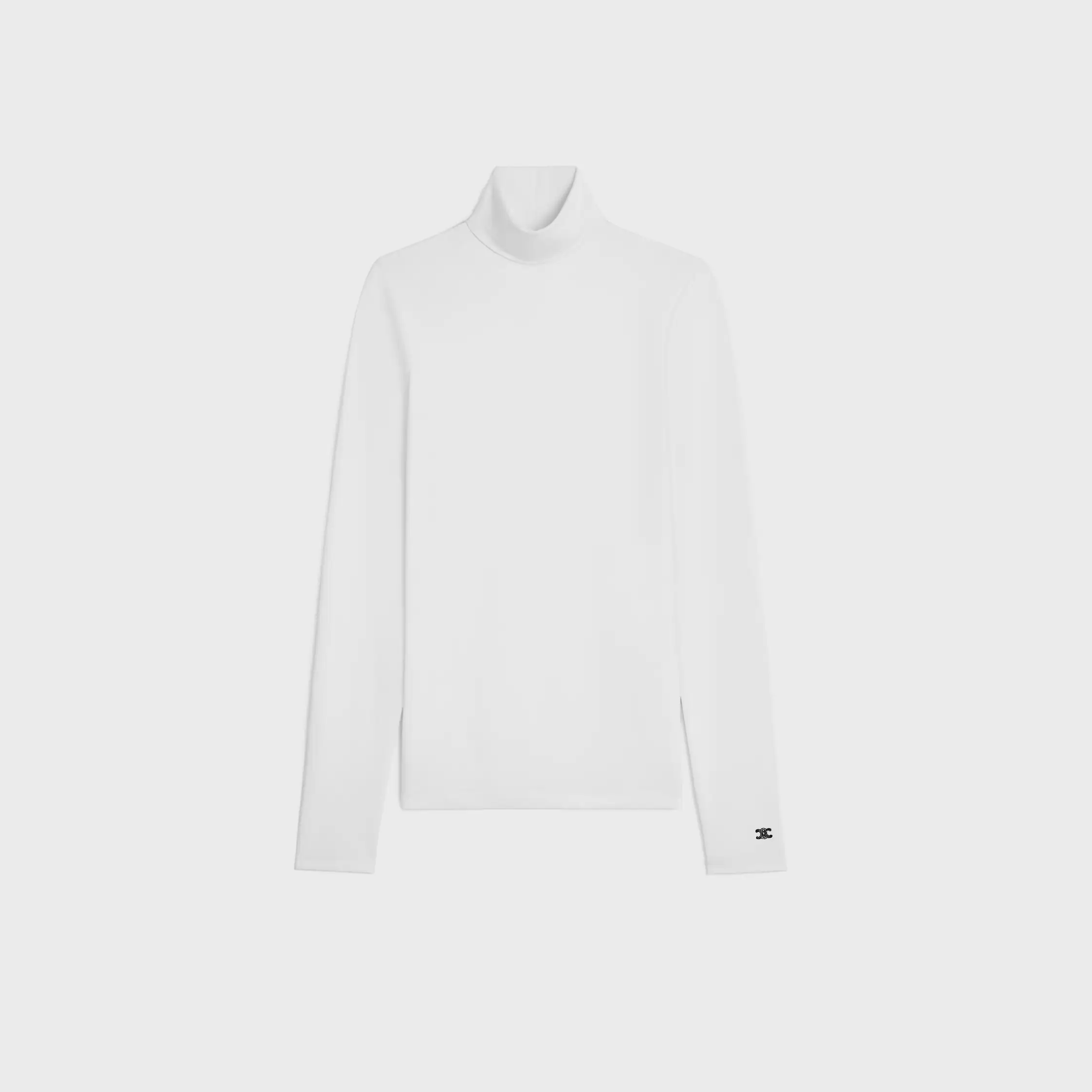 top de cuello alto en jersey de algodón atlético