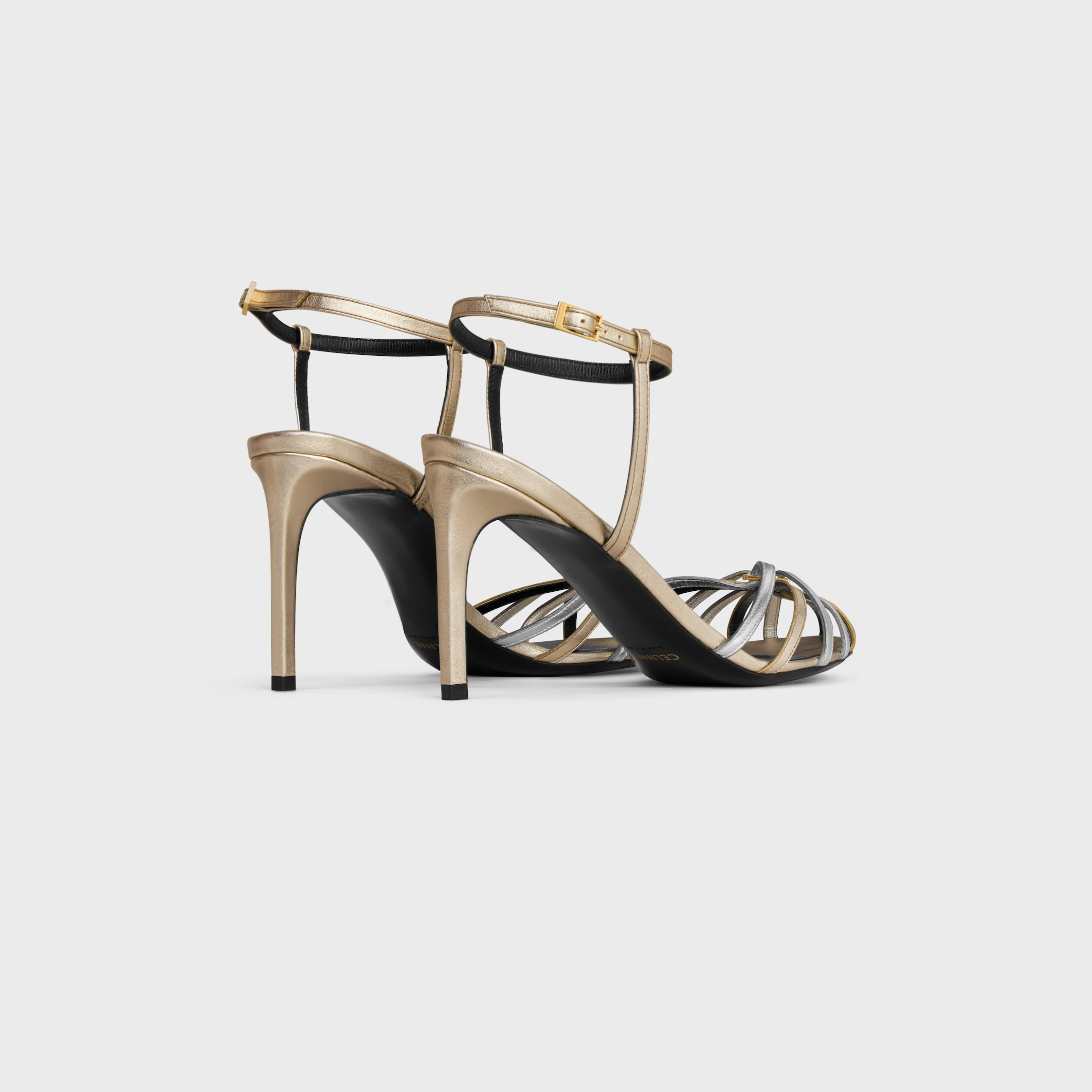 SANDAL TRIOMPHE EN CUERO DE TERNERA LAMINADO