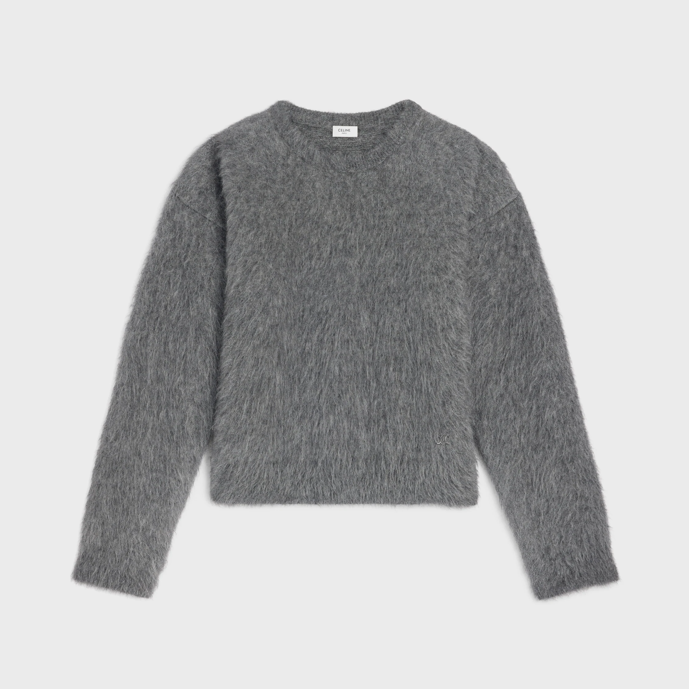 jersey de cuello redondo IN de mohair cepillado