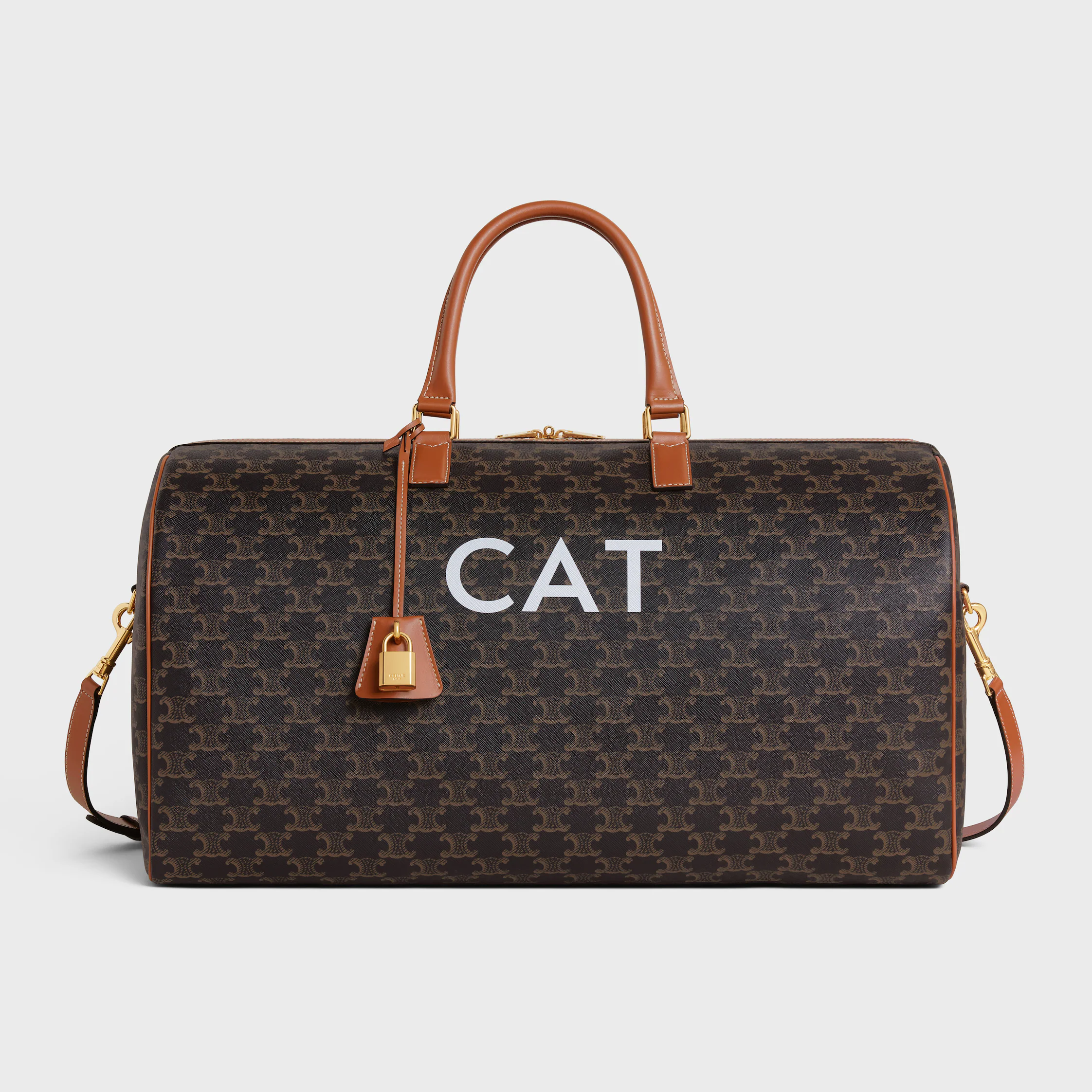 Viaje 50 en lona Triomphe con estampado de gato