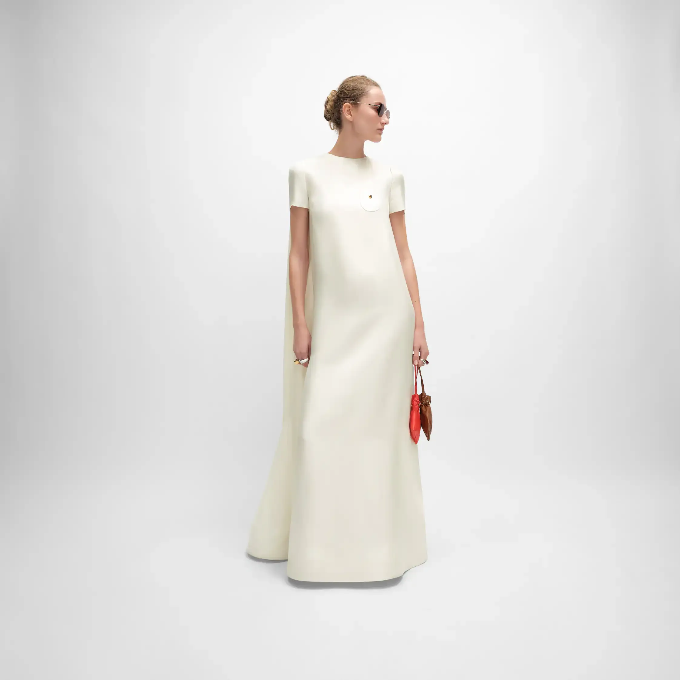 vestido en organza de seda