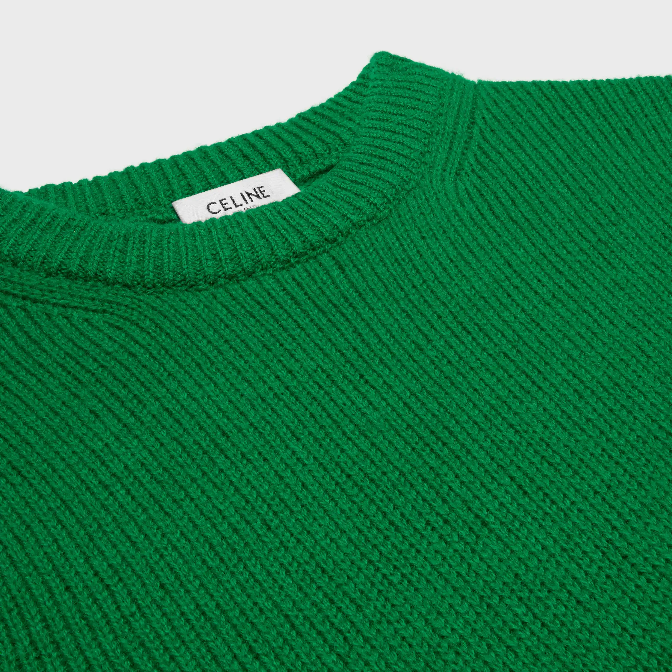 jersey de cuello redondo en cachemira
