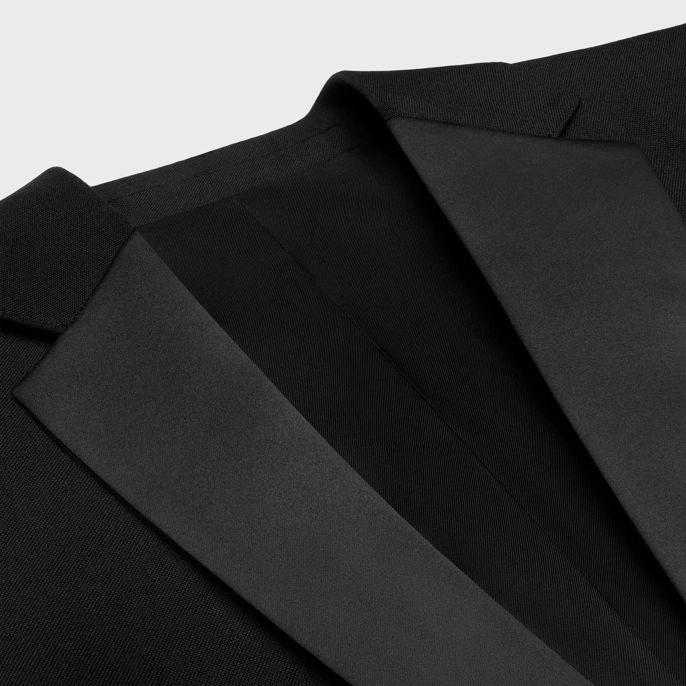 chaqueta corta de esmoquin de lana y mohair